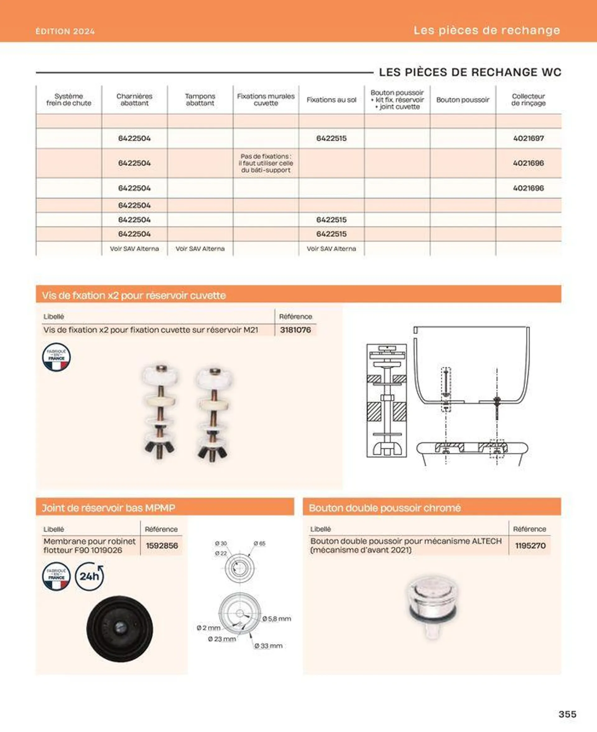 La salle de bain en toute sérénité du 2 juillet au 31 décembre 2024 - Catalogue page 355