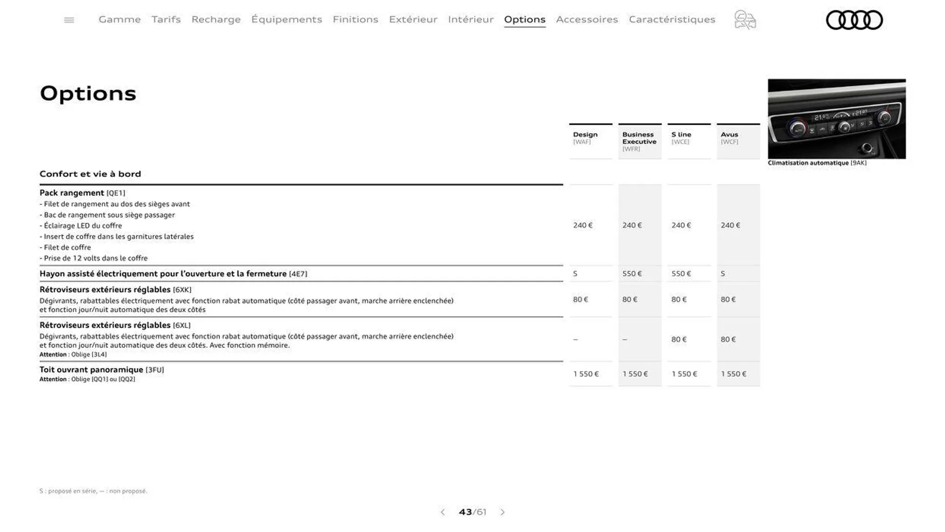 Audi Q3 du 20 août au 31 décembre 2024 - Catalogue page 43