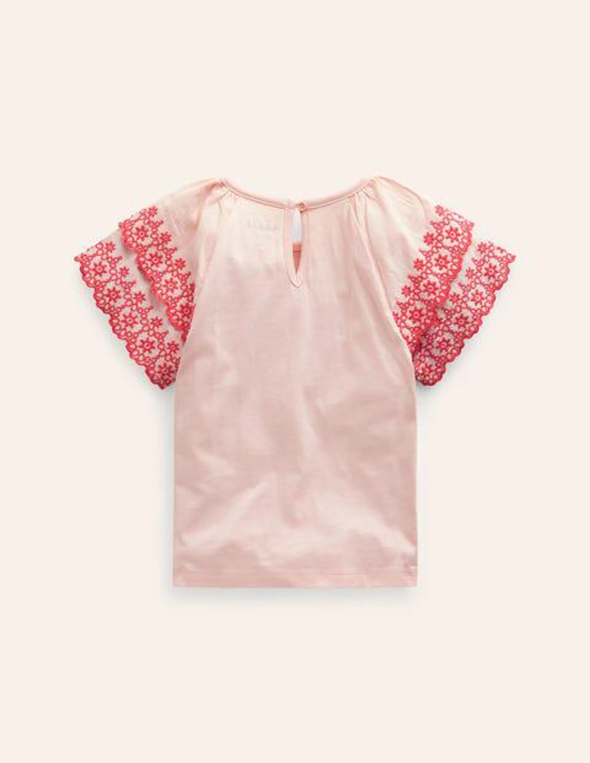 T-shirt à broderie anglaise