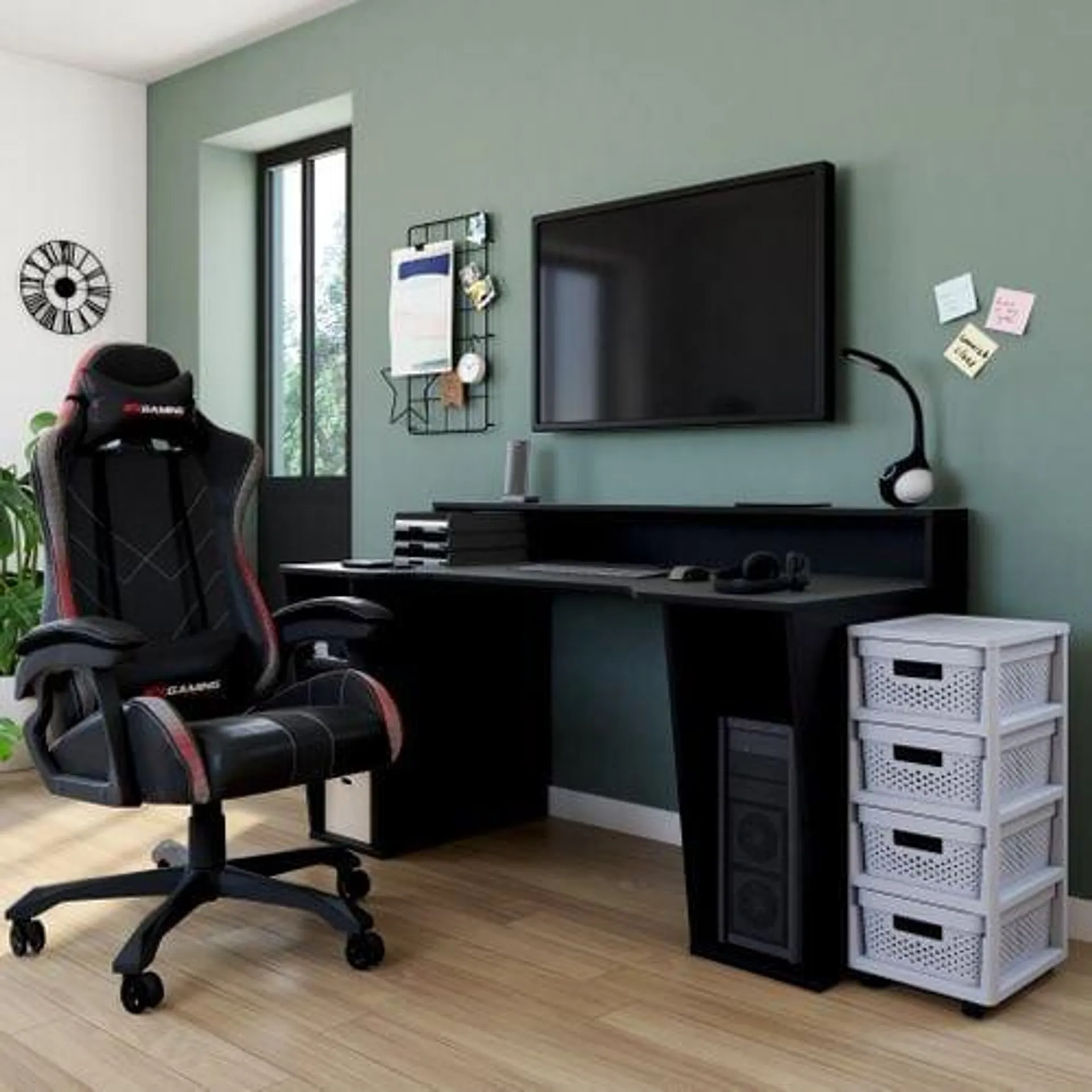 BXGAMING Fauteuil de bureau gamer avec LED RAINBOW noir