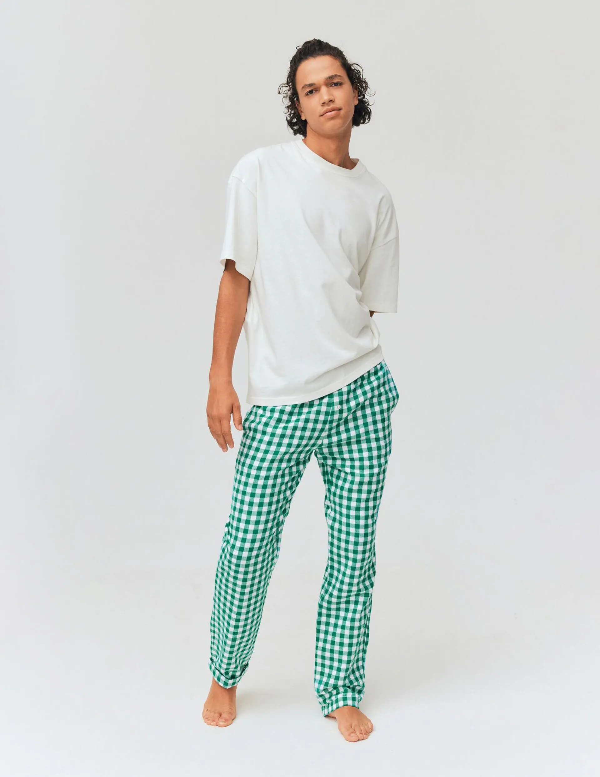 Pantalon pyjama vichy - Vert