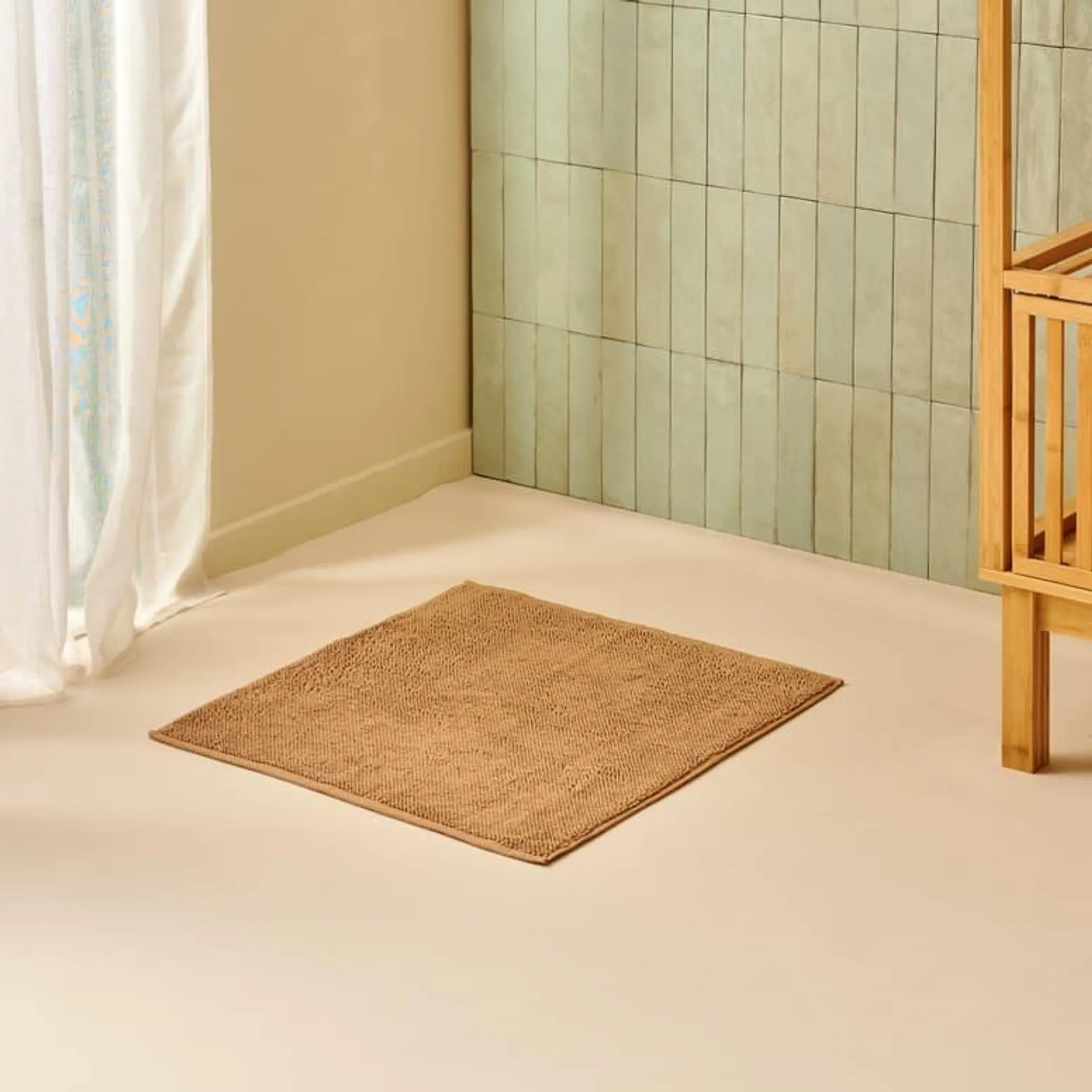 MINERAL Tapis de bain beige