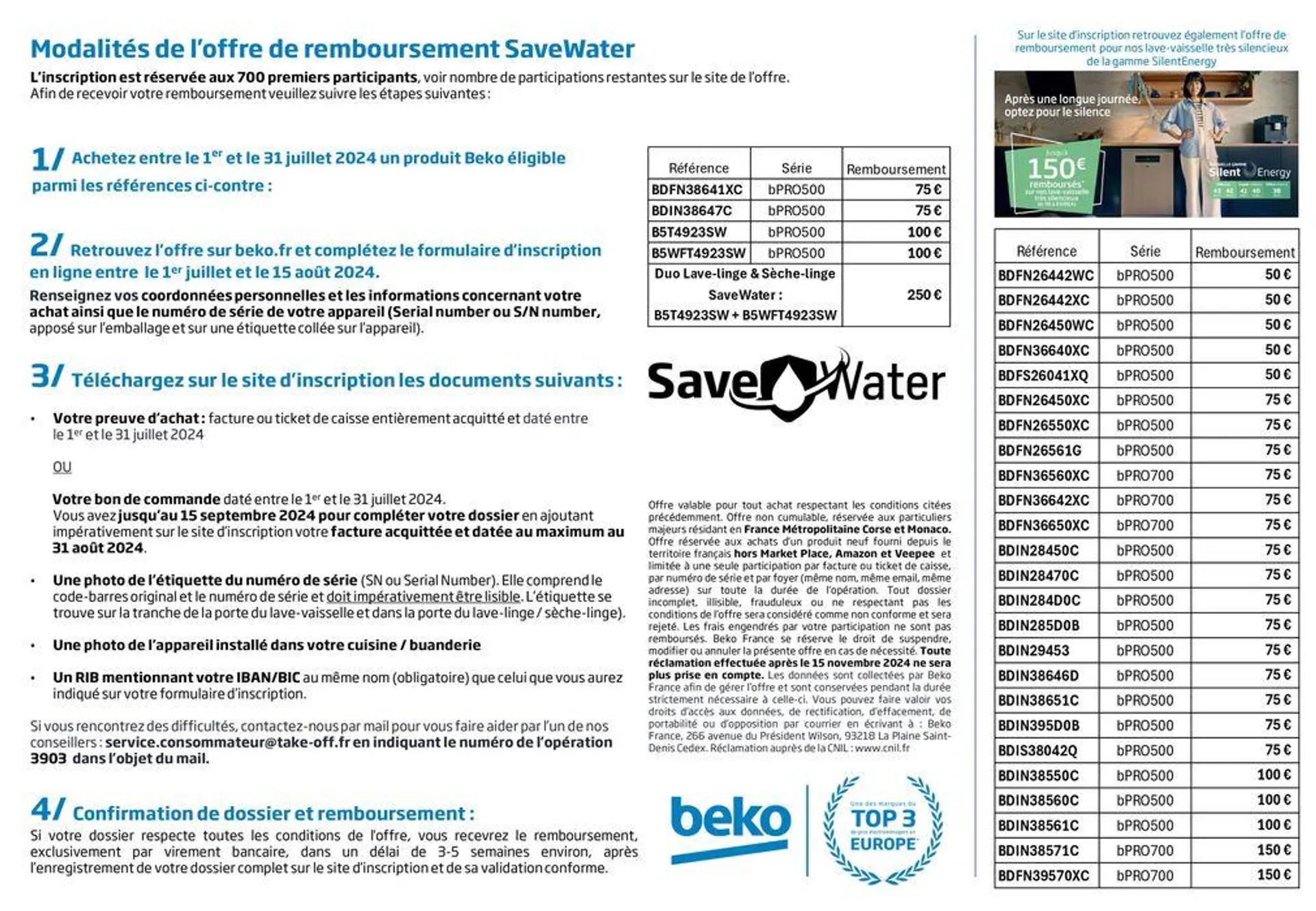  OFFRE BEKO : 75€ REMBOURSÉS ! du 3 juillet au 31 juillet 2024 - Catalogue page 2