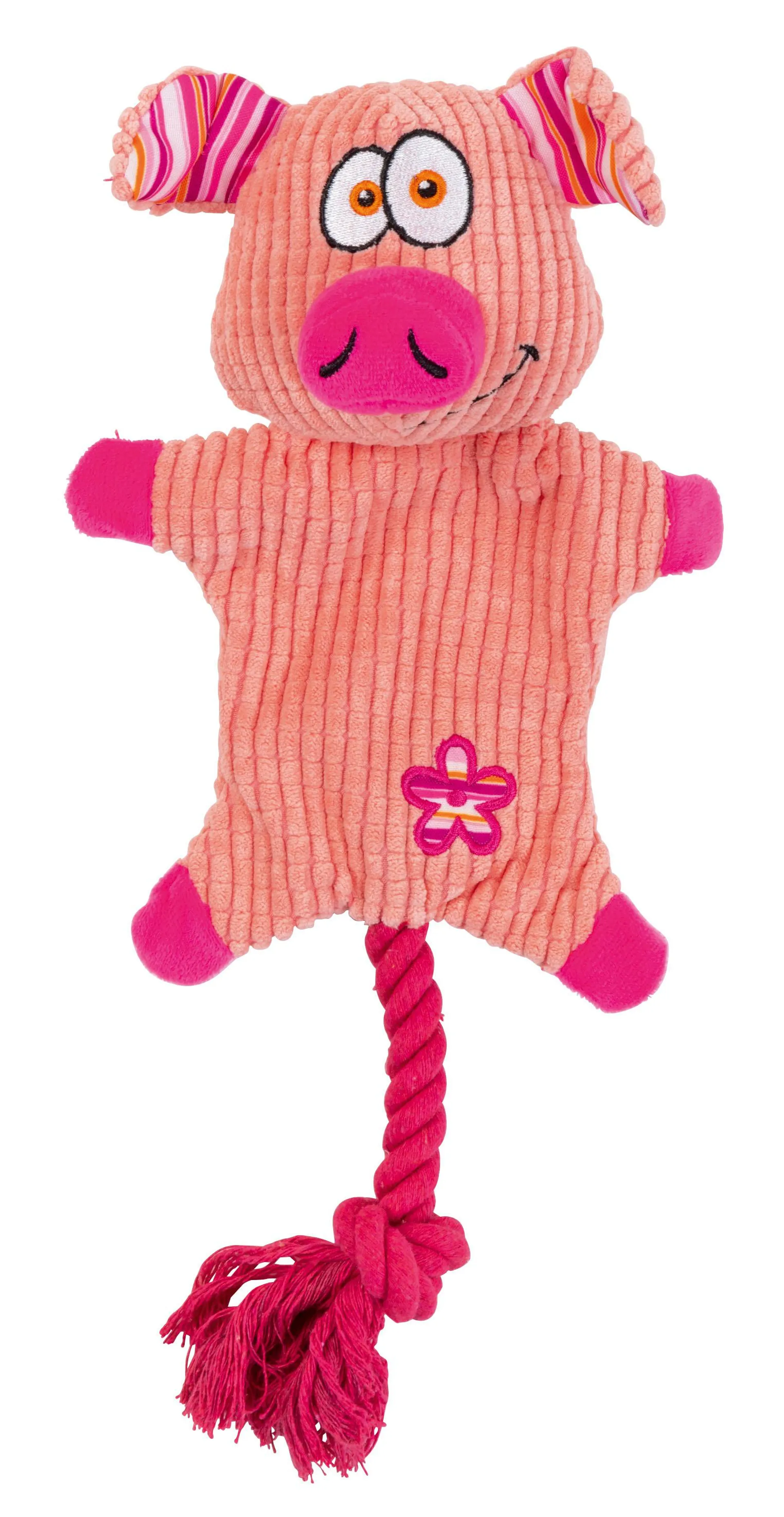 Good jouet peluche corde cochon 30,5x17x5cm