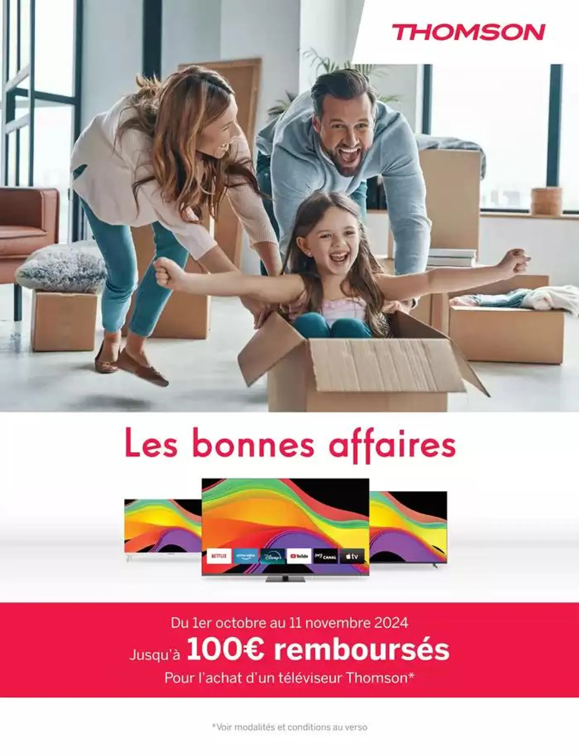 OFFRE Thomson : JUSQUÀ 100€ REMBOURSÉS - 1