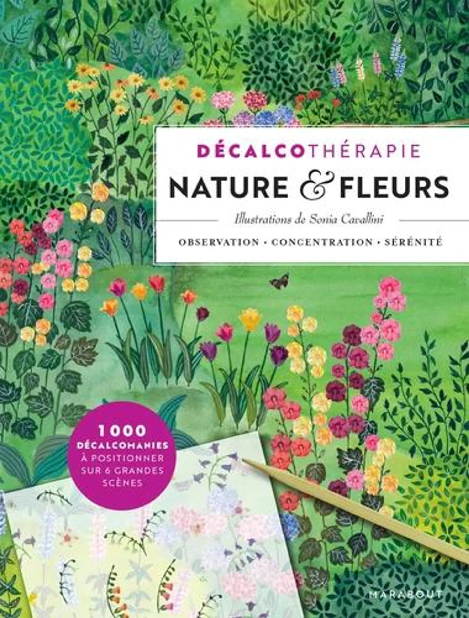 Nature & Fleurs - Avec un stylet et des feuilles de décalcomanies - Grand Format