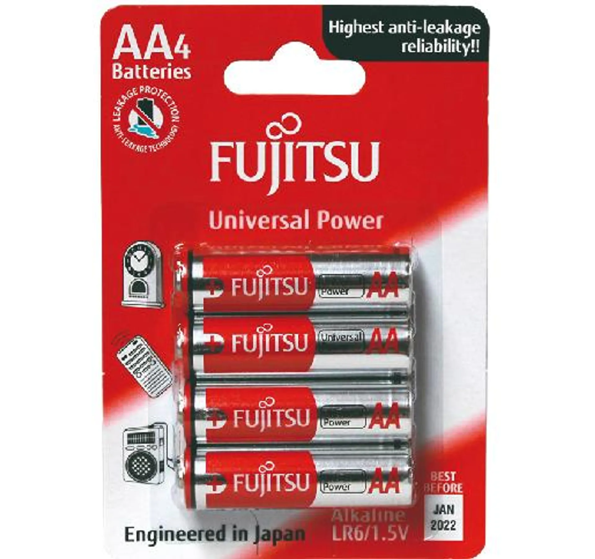 Lot de 4 piles LR6 Fujitsu