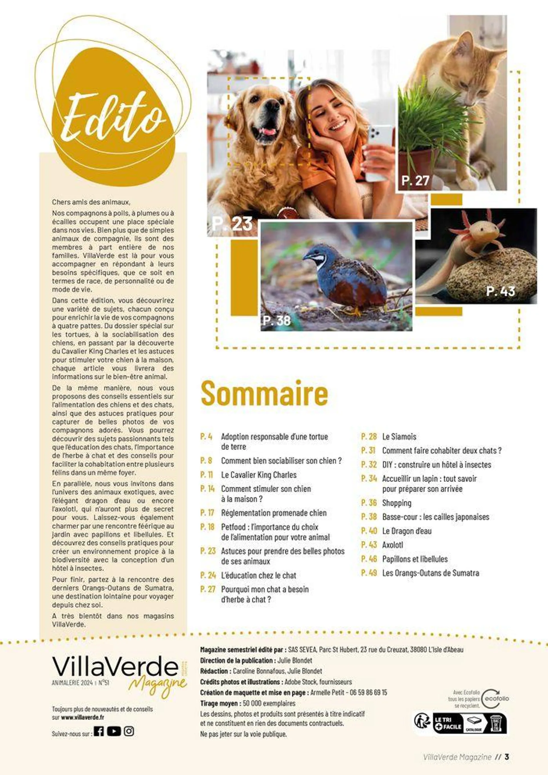 VillaVerde Animalerie 2024 du 18 juin au 31 décembre 2024 - Catalogue page 3