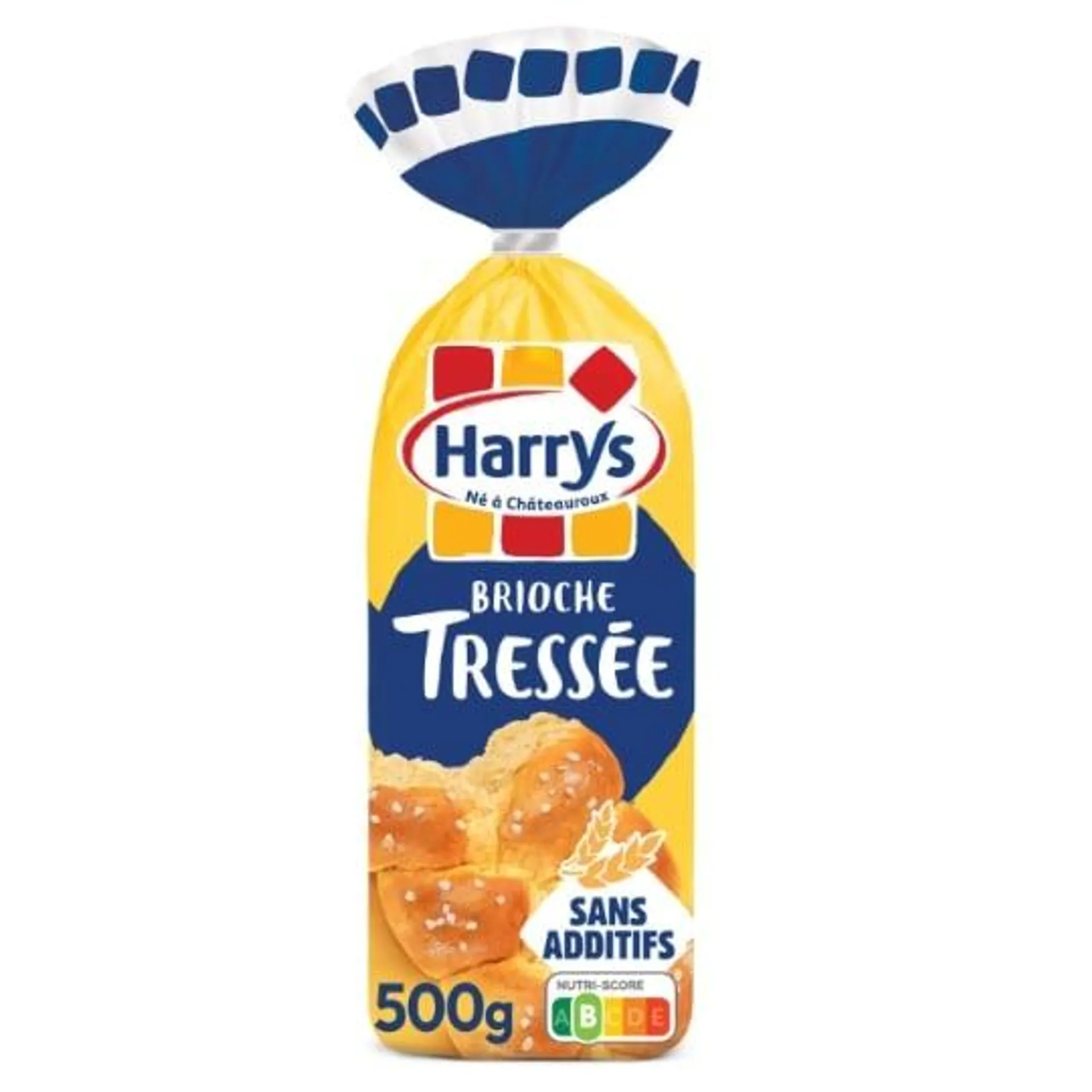 Brioche tréssée nature au sucre perlé sans additifs HARRYS