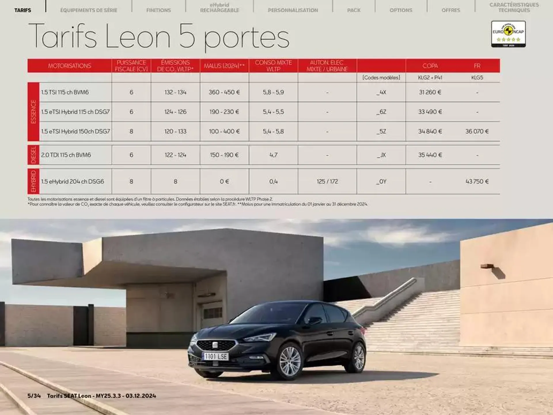 SEAT Leon 5 portes du 4 décembre au 4 décembre 2025 - Catalogue page 5