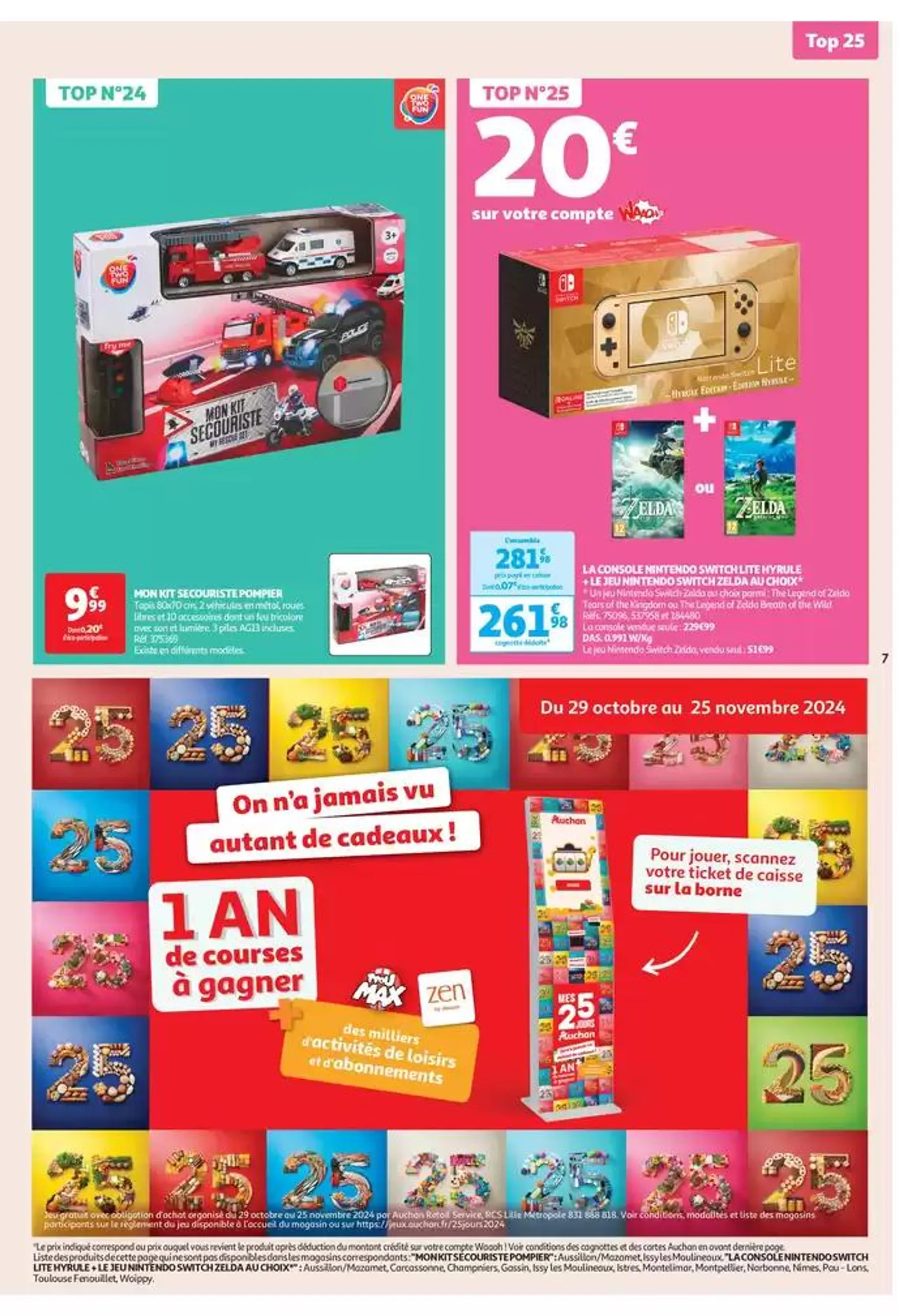 Top depart : 25 jours Auchan  du 29 octobre au 4 novembre 2024 - Catalogue page 7