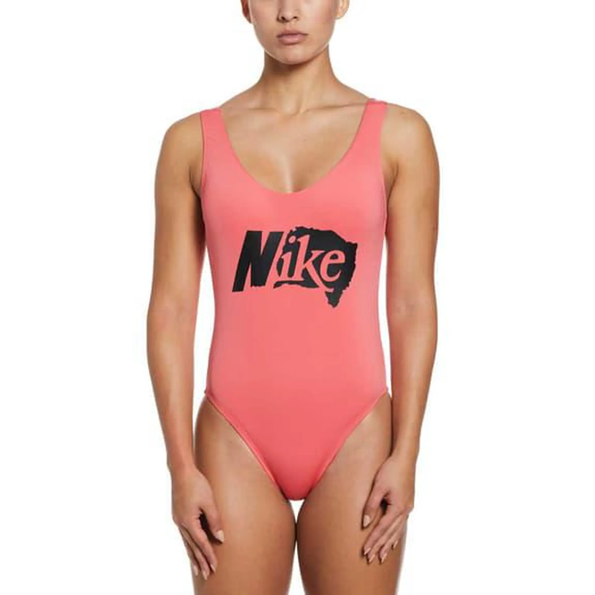 Maillot de bain Nike Swim Back One Piece rose blanc femme