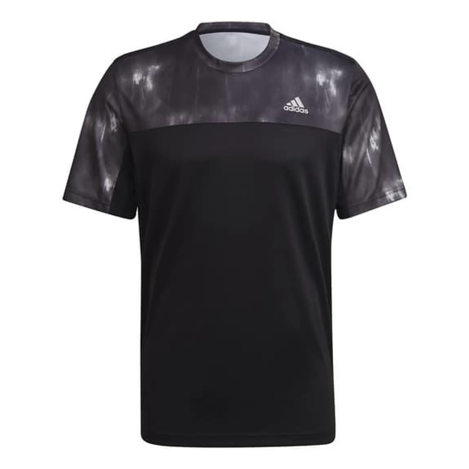 T-shirt adidas Aeroready Workout Chalk Print manche courte noir gris