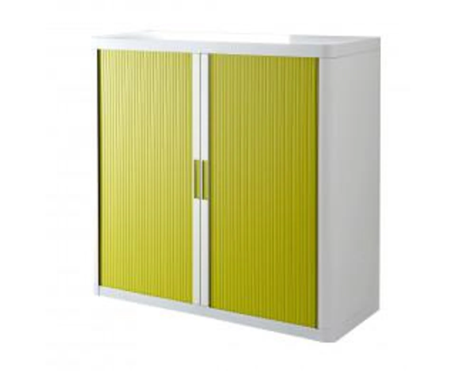 Armoire basse à rideaux EASY OFFICE - PAPERFLOW - 1m - Anis corps blanc