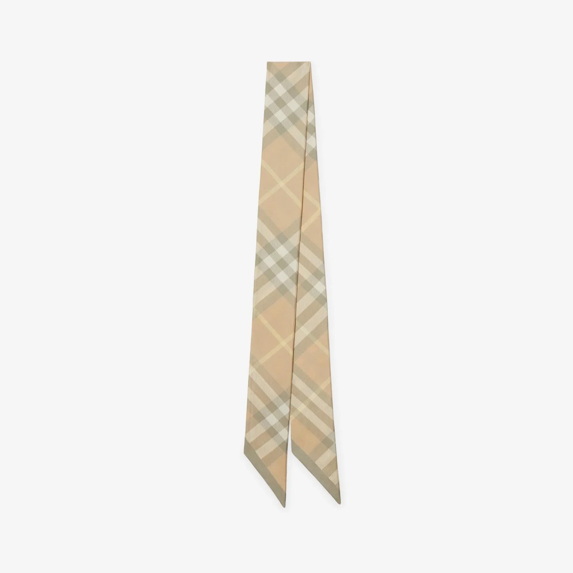 Skinny Check Silk Scarf