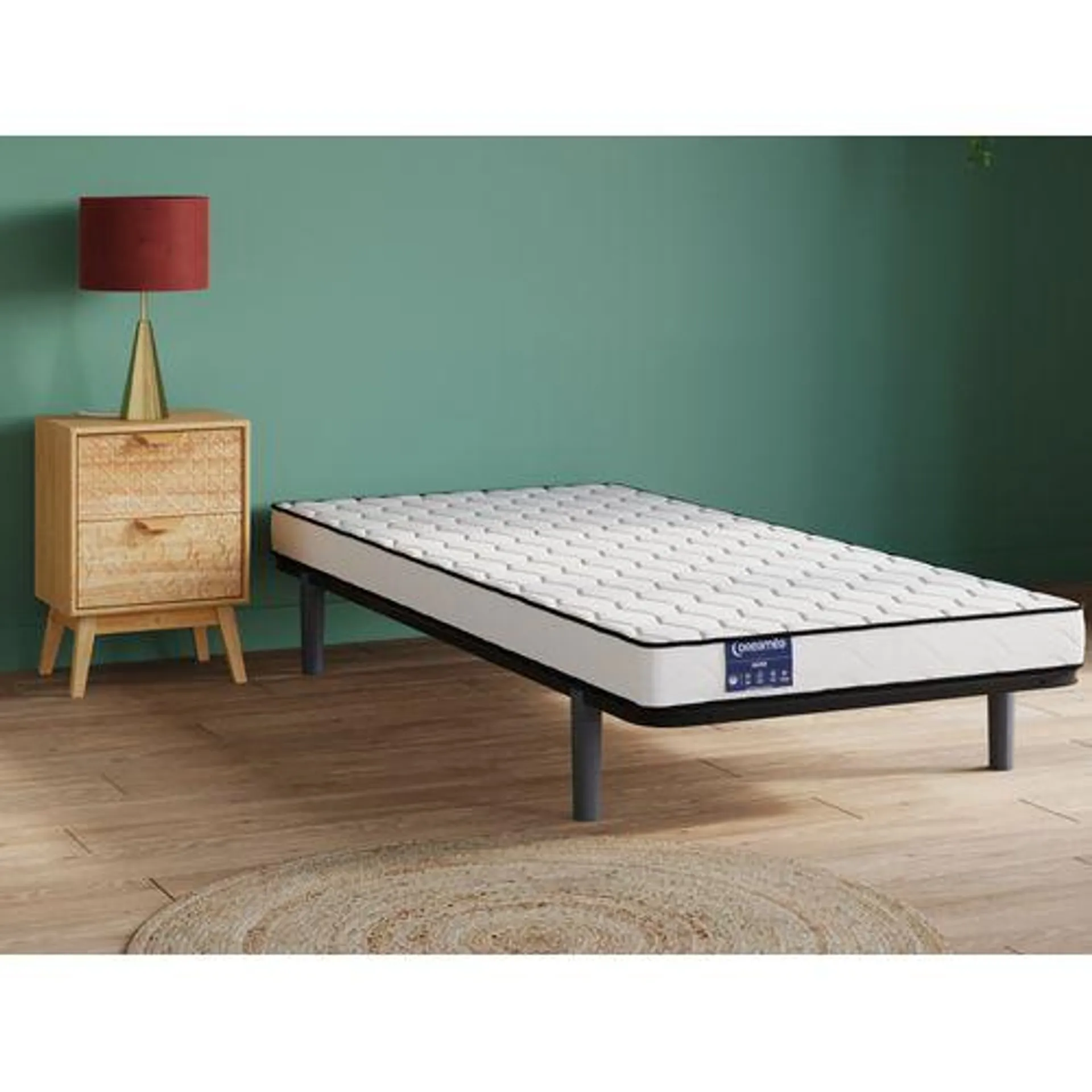 DREAMEA Matelas mousse 90x200 cm HARO réversible ép.13cm