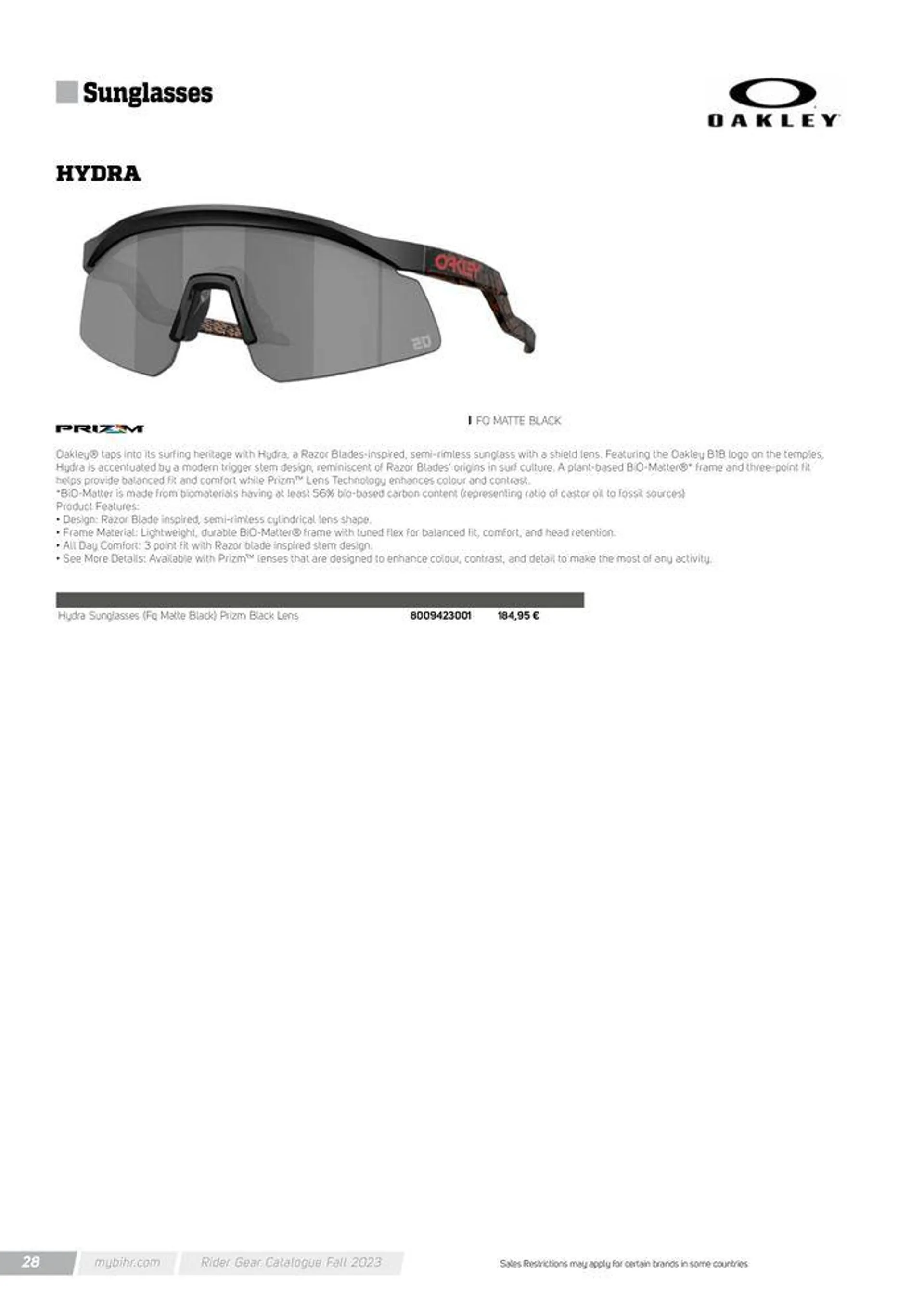 Lunettes de soleil OAKLEY Automne 2024 - 28