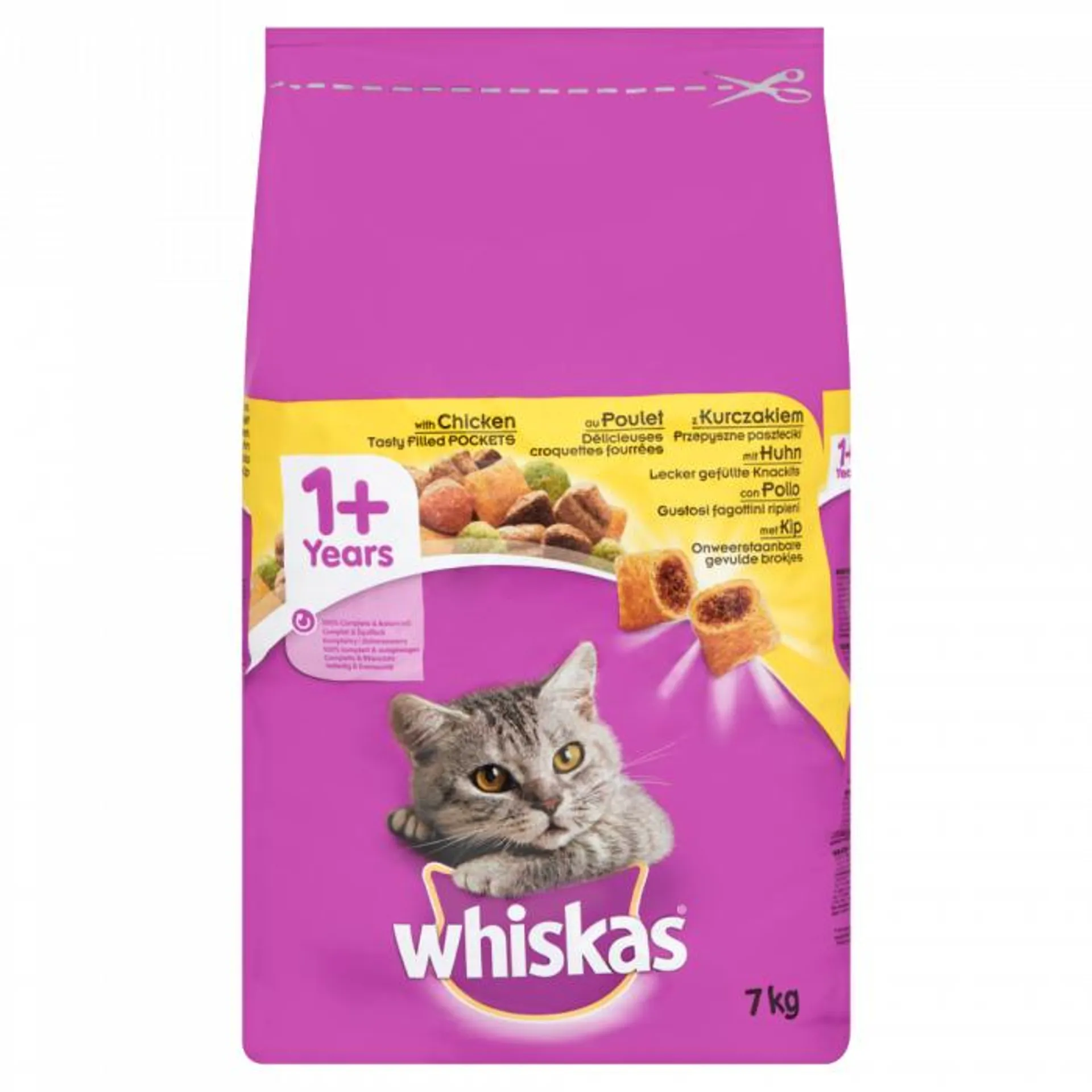 Kattenbrokken | whiskas | adult | kip | 7kg