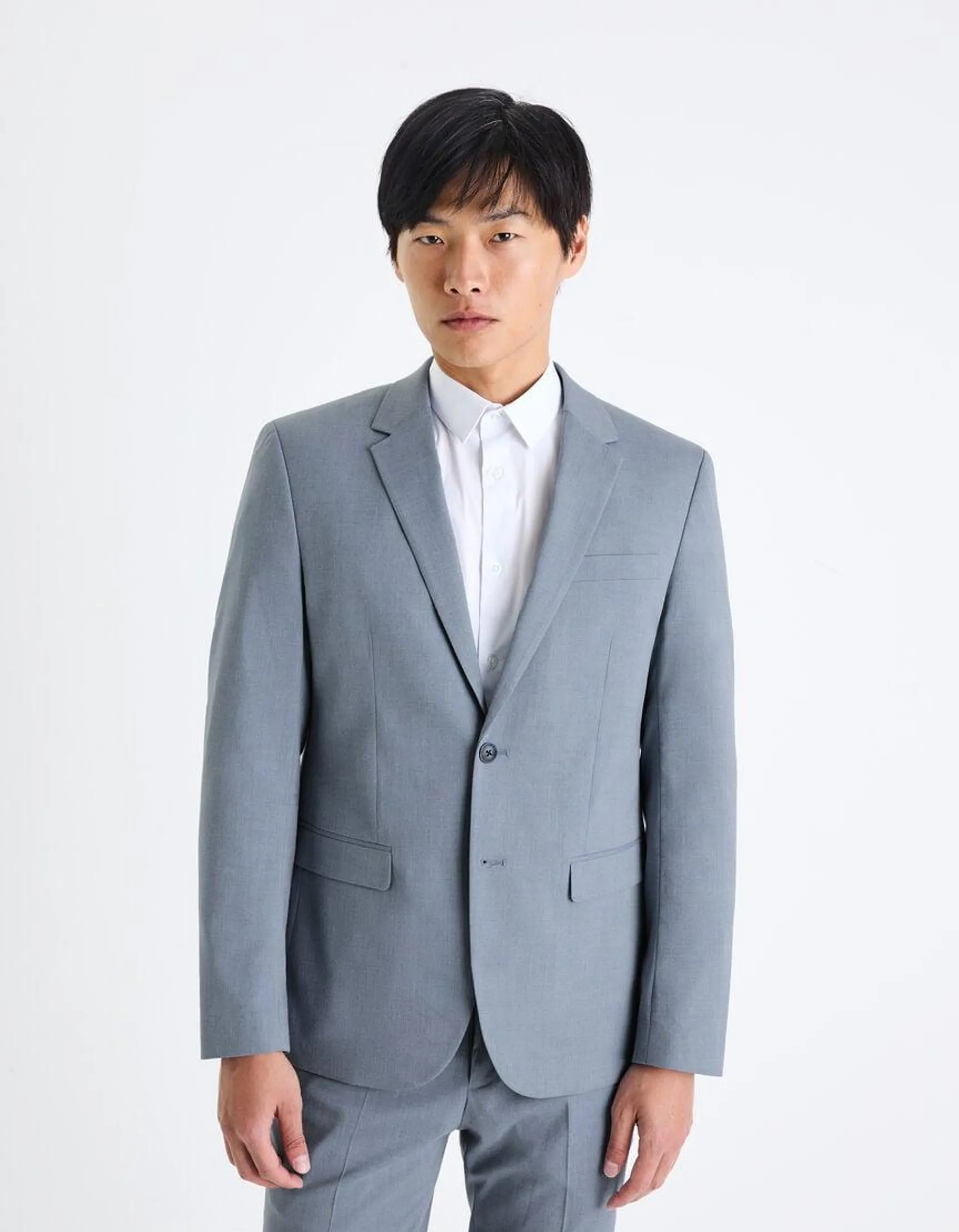 Veste de costume slim - bleu chambray