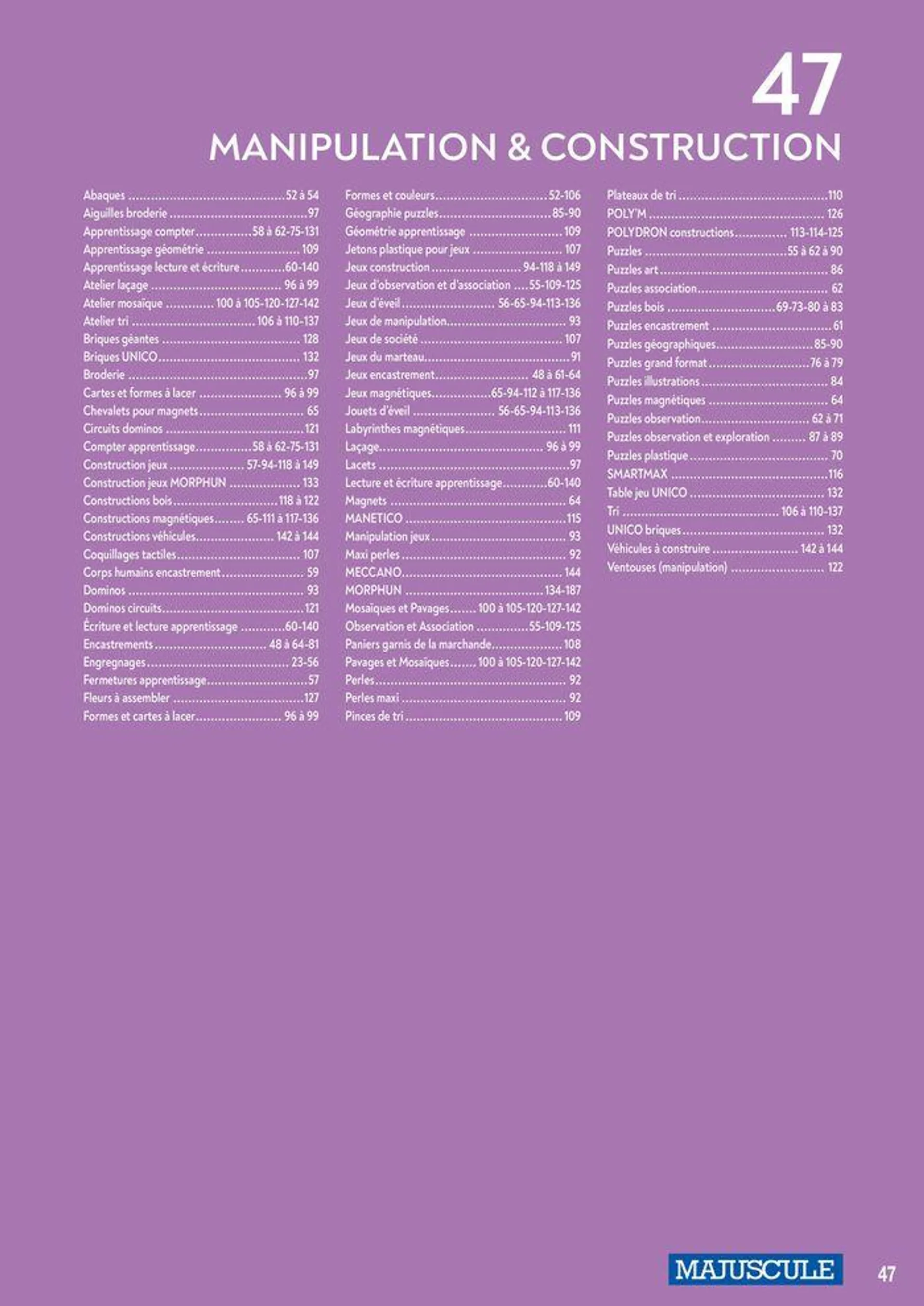 Education & Loisirs 2024 du 4 mars au 31 décembre 2024 - Catalogue page 71