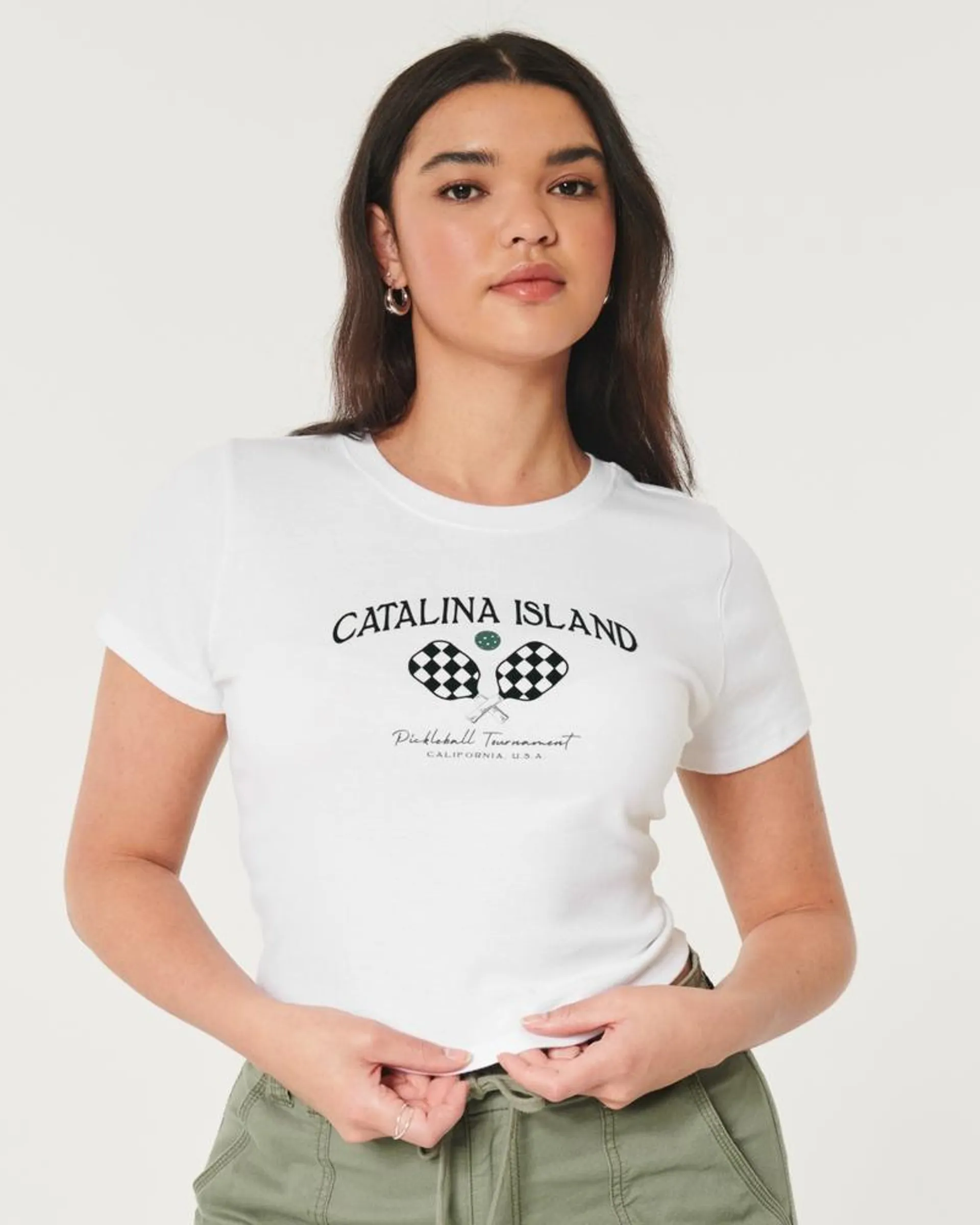 Catalina Island Pickleball Graphic Baby Tee