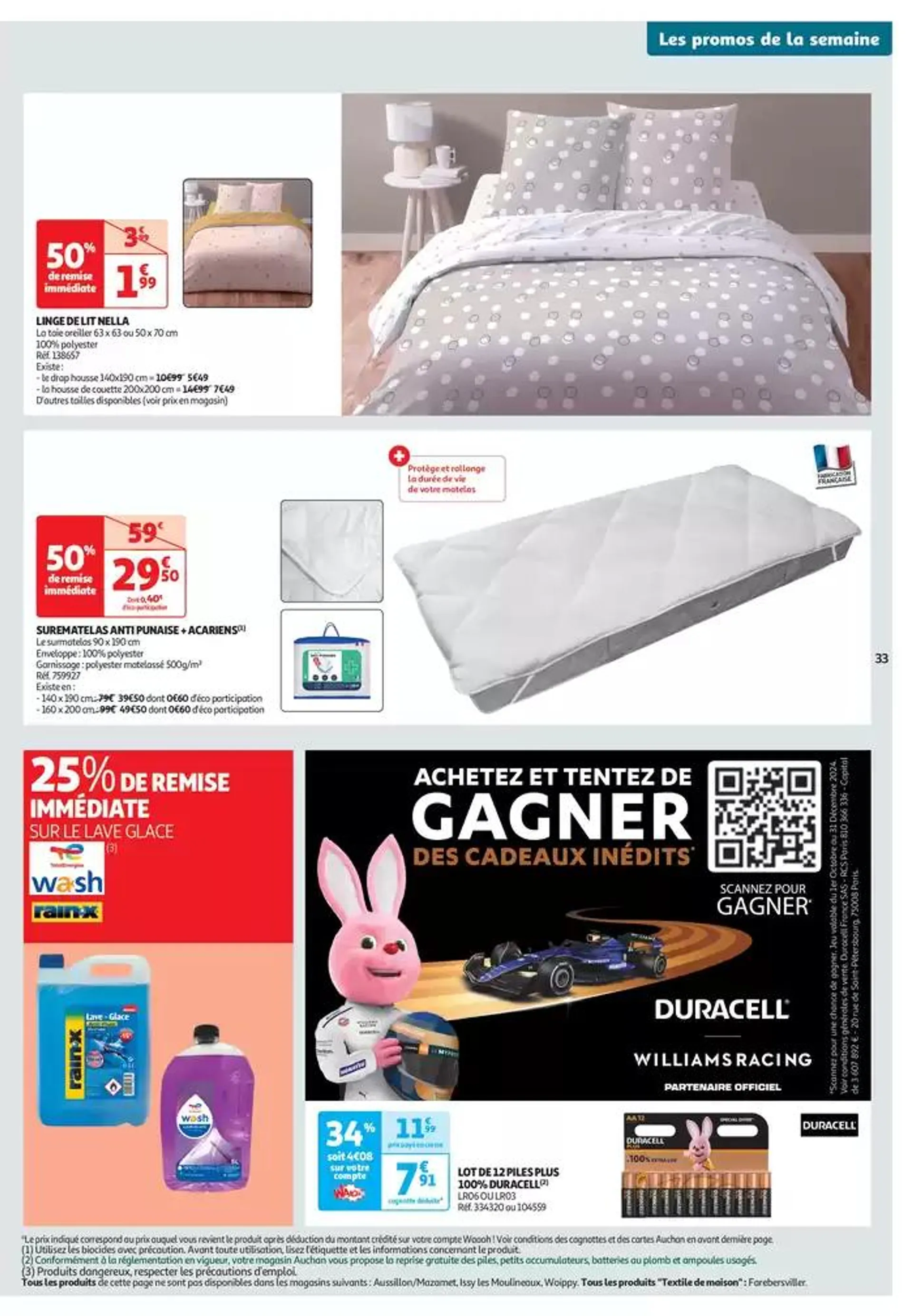 Top depart : 25 jours Auchan  du 29 octobre au 4 novembre 2024 - Catalogue page 33