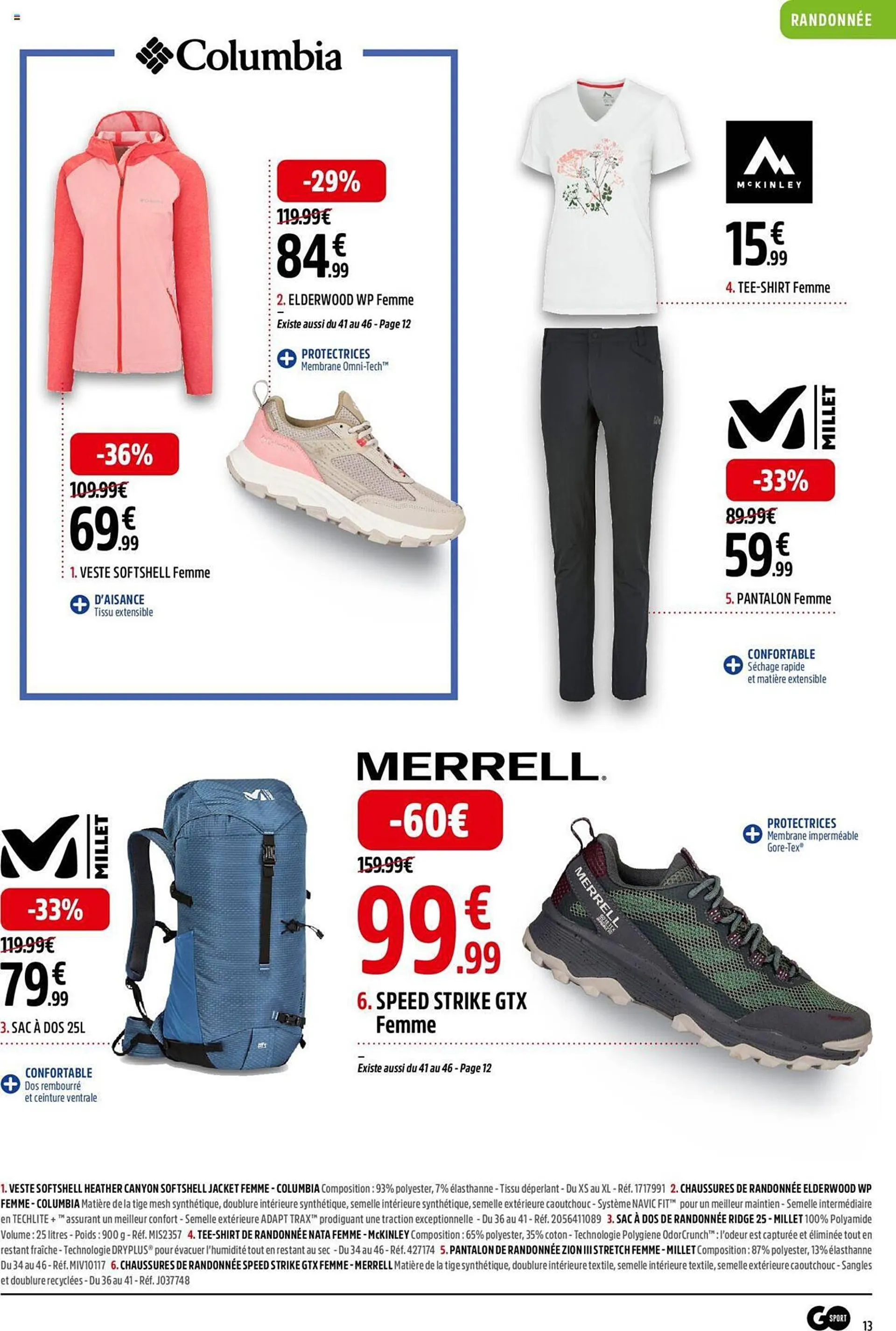 Catalogue Go Sport du 25 mars au 14 avril 2024 - Catalogue page 13