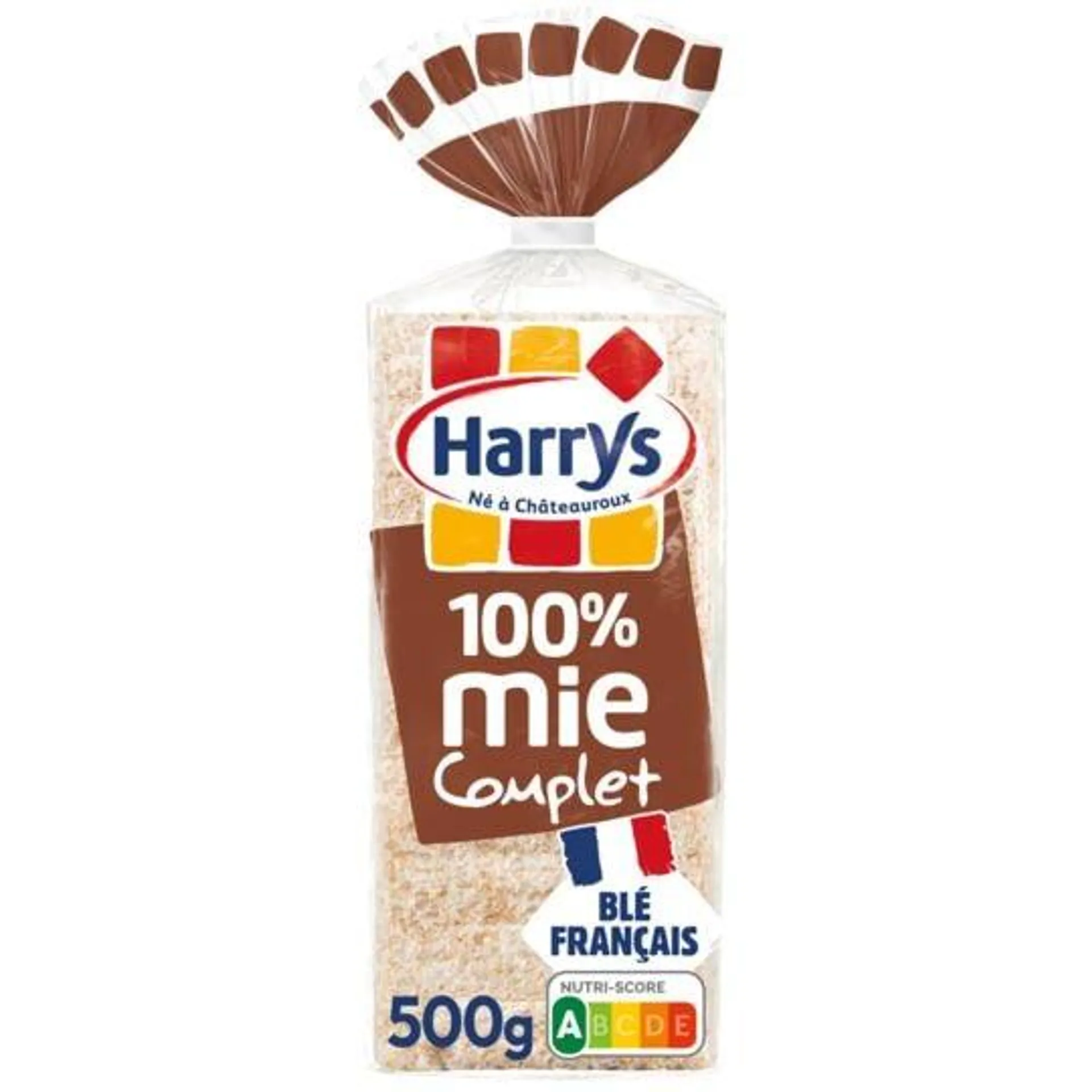 Pain de mie 100% mie complet sans croûte sans additifs HARRYS