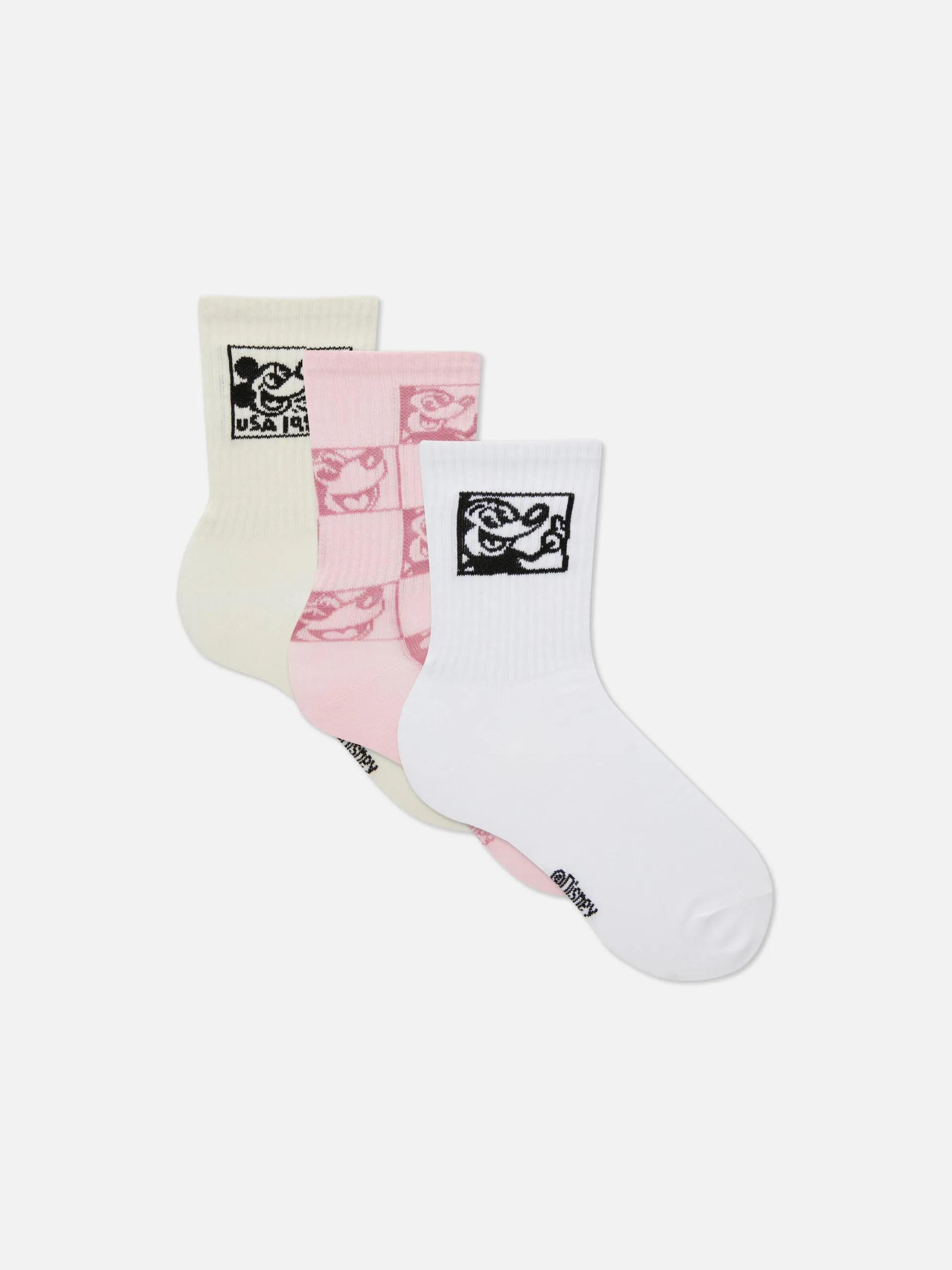 3pk Disney’s Mickey Mouse x Keith Haring Crew Socks