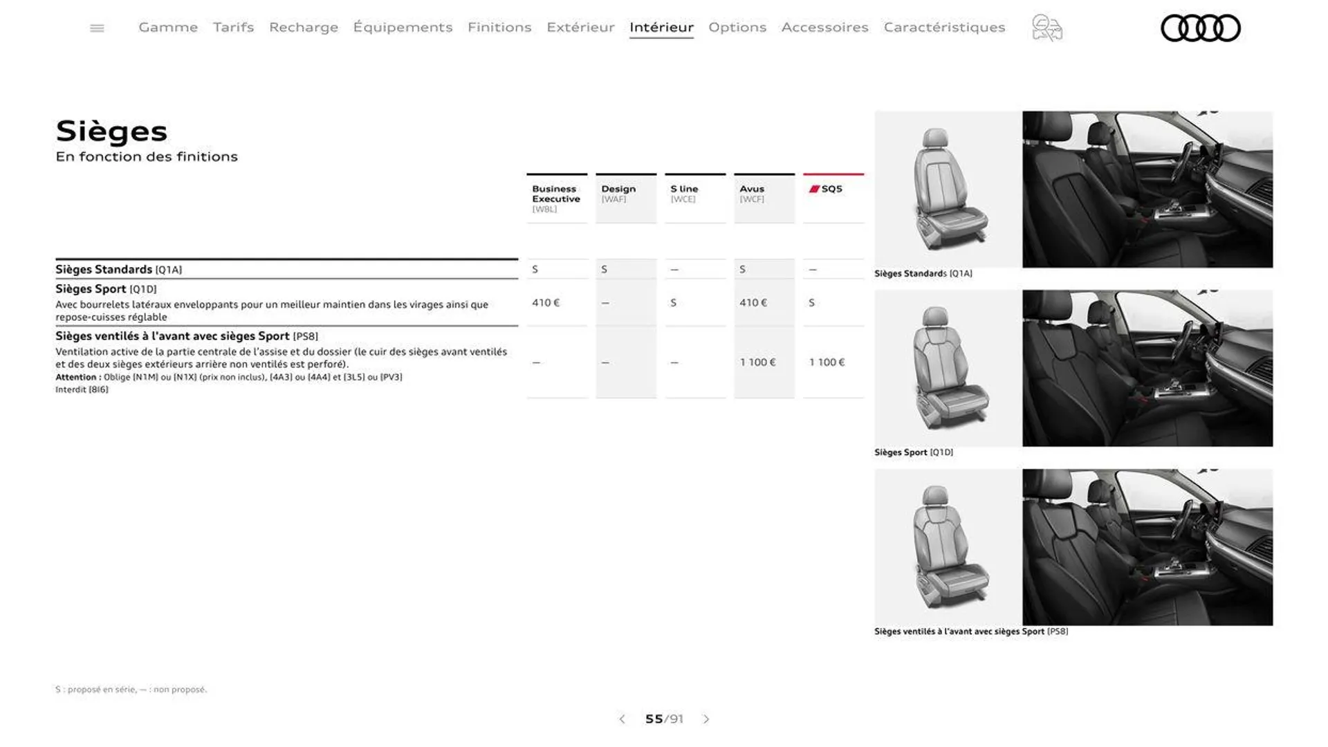 Audi Q5 & SQ5 du 20 août au 31 décembre 2024 - Catalogue page 55