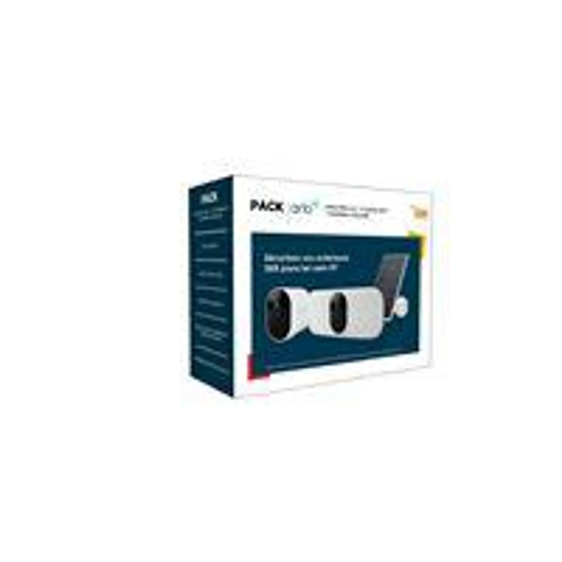 Pack de caméra de surveillance Arlo Pro 4 XL intérieure-extérieure Blanc + Arlo Pro 3 Floodlight extérieure Blanc + Panneau Solaire Arlo Blanc