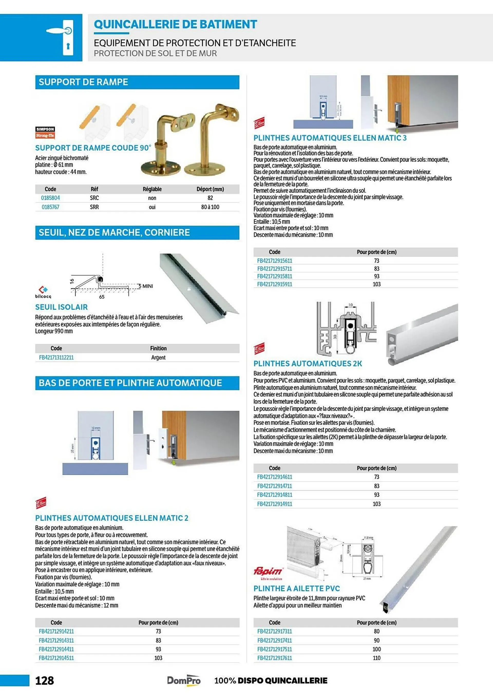 Catalogue DomPro du 8 juillet au 4 janvier 2025 - Catalogue page 128