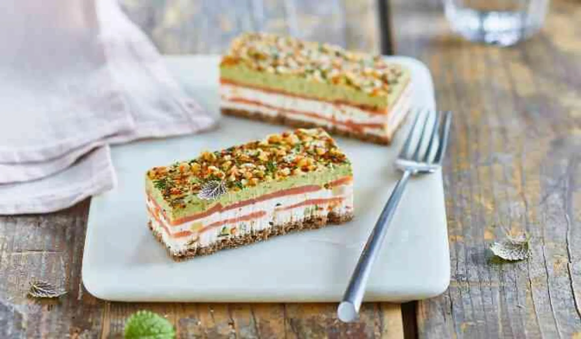 2 millefeuilles de saumon fumé