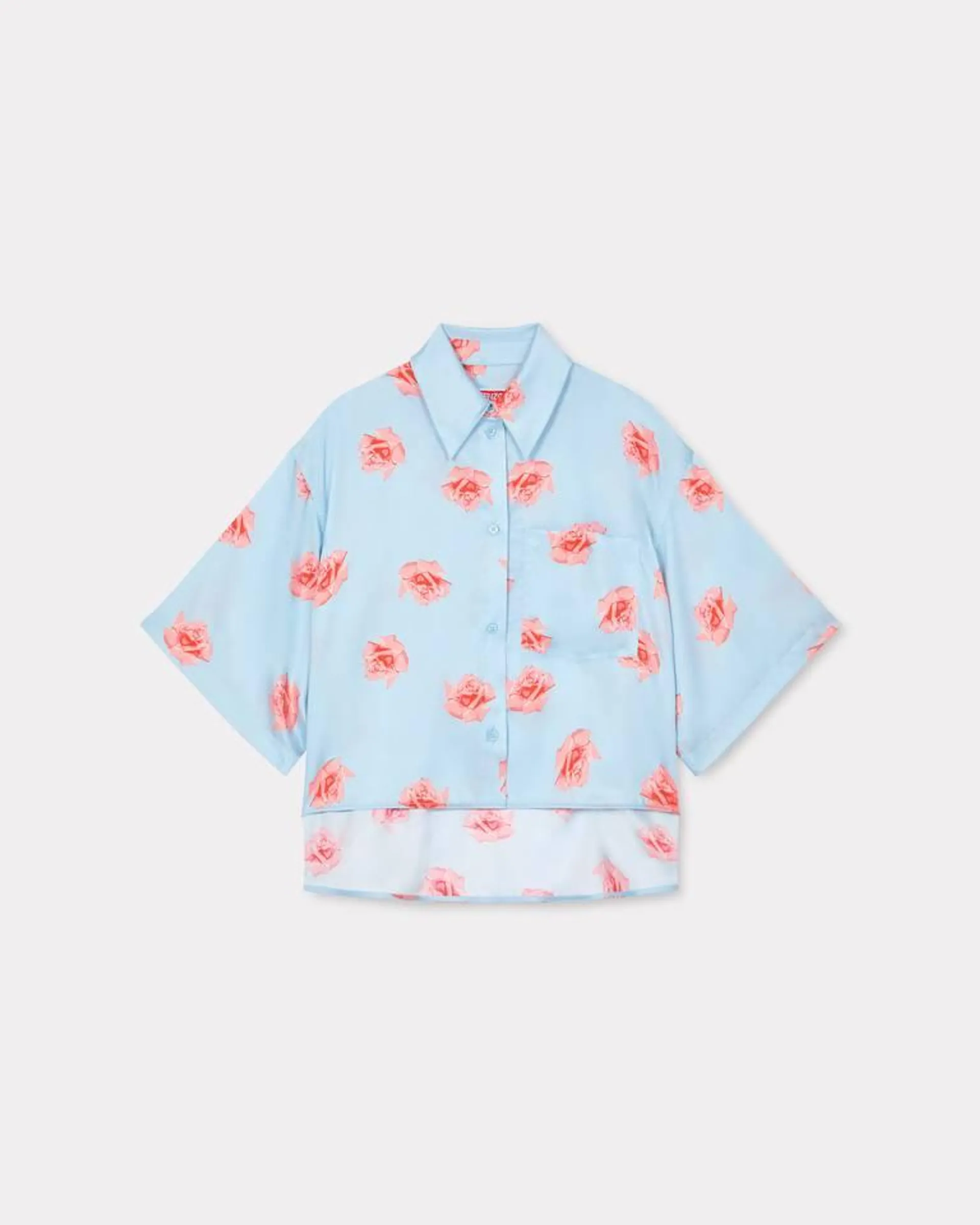 Chemise courte à épaules tombantes 'KENZO Rose'