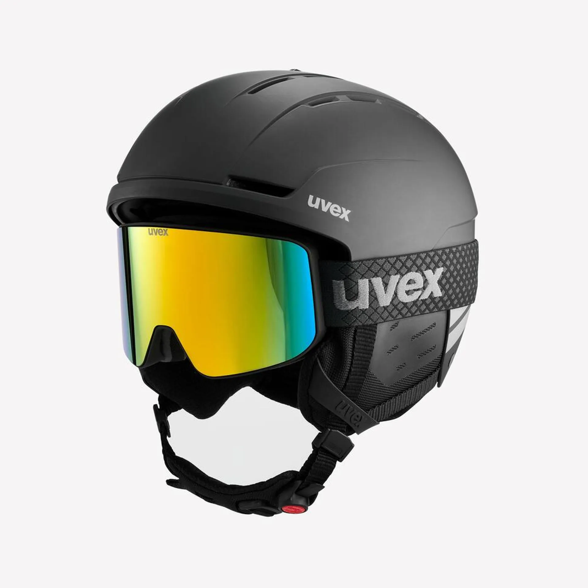 Ensemble casque + masque de ski adulte, uvex noir