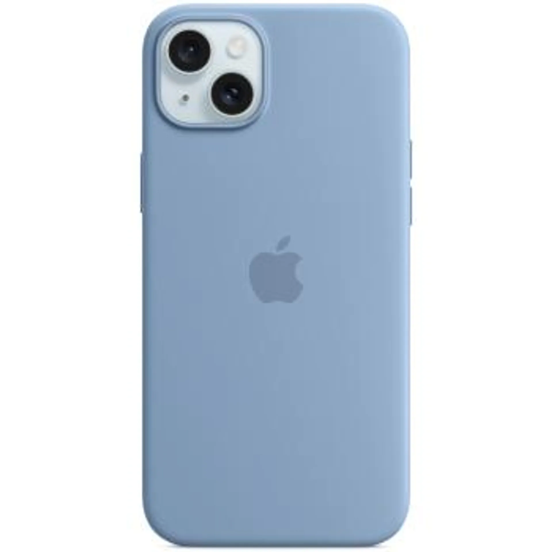 Coque silicone MagSafe bleu d'hiver pour iPhone 15 Plus