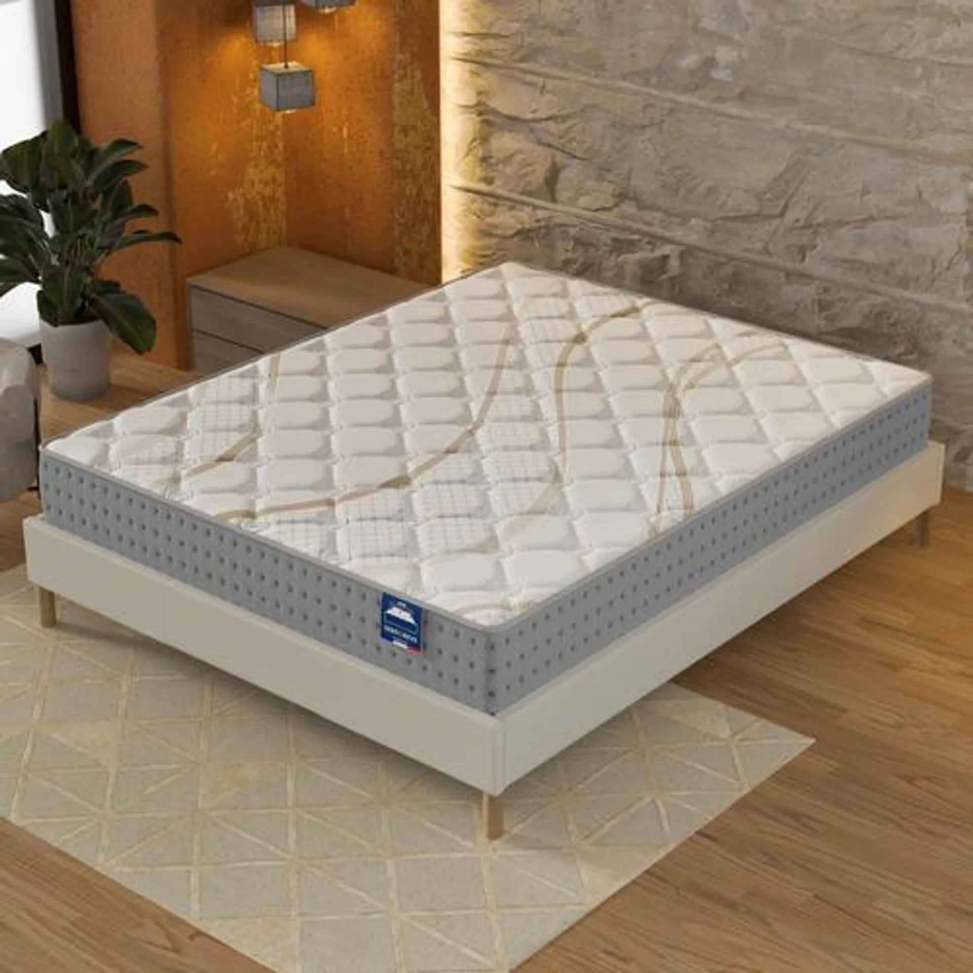 SENSOREVE Matelas Ressorts Ensachés 140x190 cm ESSEM Epaisseur 25 cm