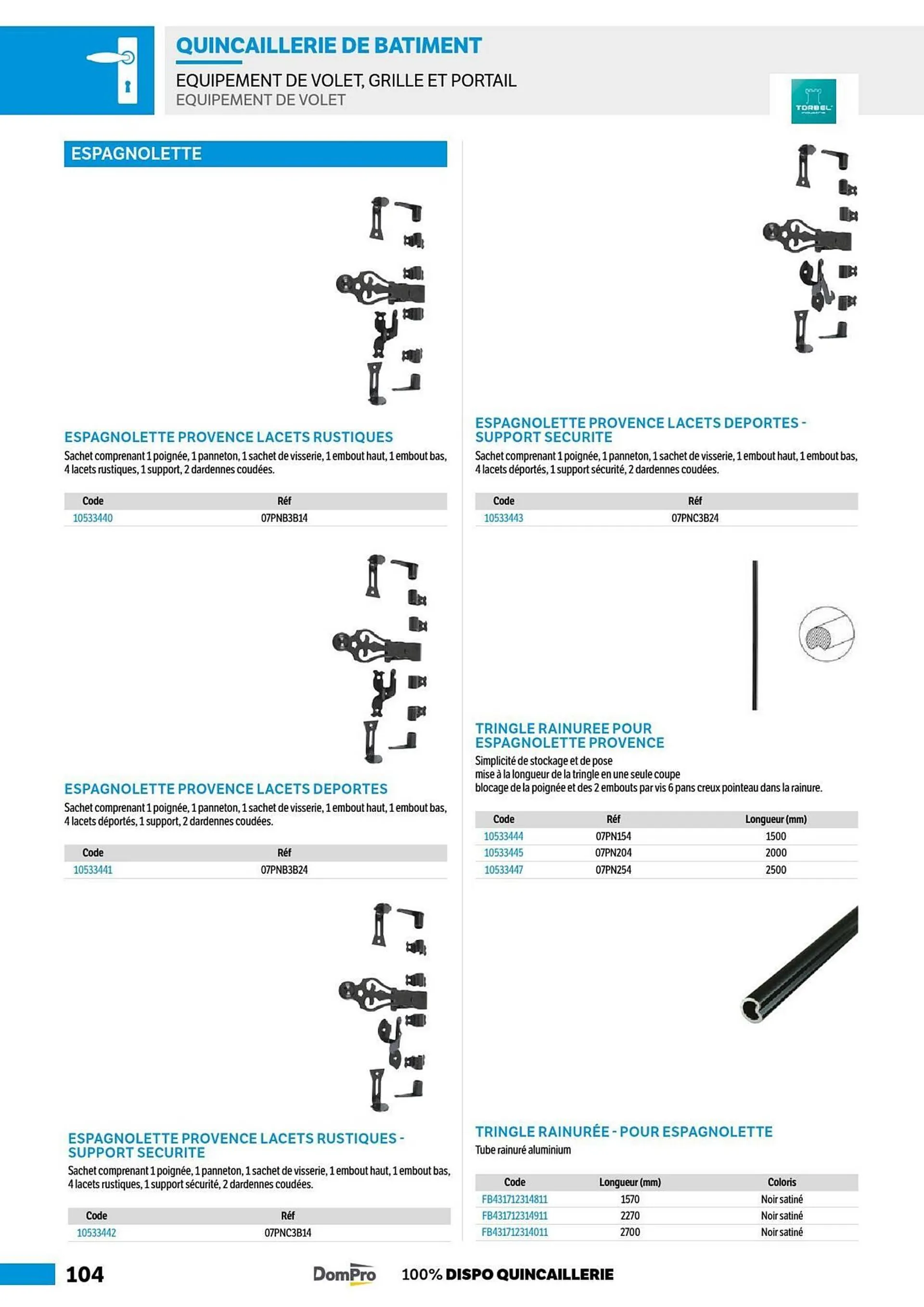 Catalogue DomPro du 8 juillet au 4 janvier 2025 - Catalogue page 104