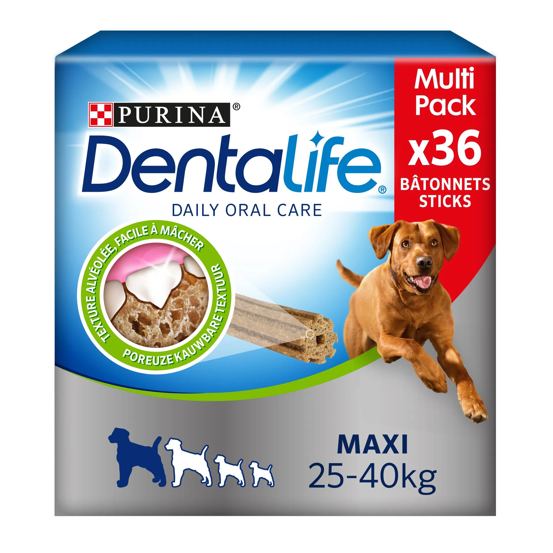 Dentalife large mega pack de 36 bâtonnets adult