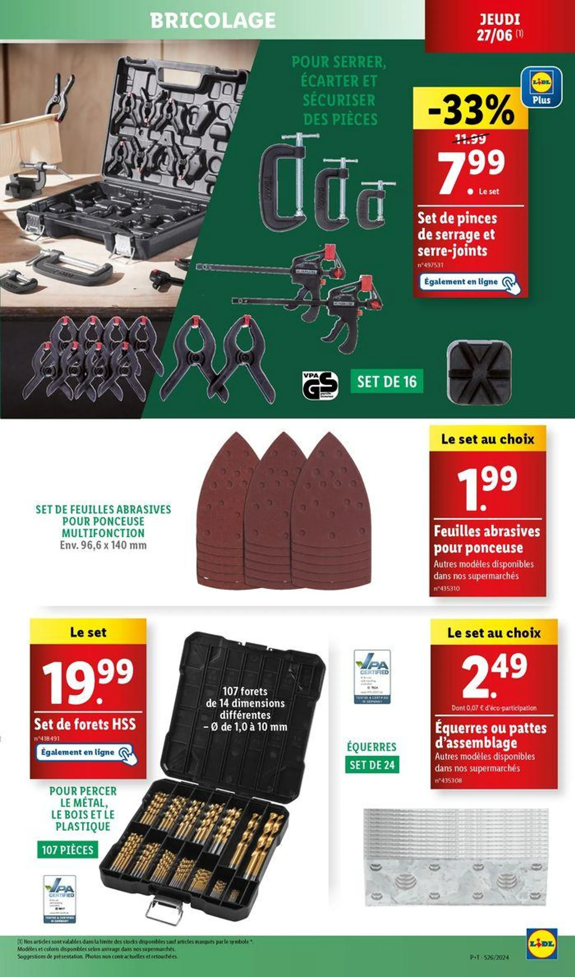 Retrouvez les offres Lidl de la semaine : bricolage, jardin et cuisine ! du 27 juin au 1 juillet 2024 - Catalogue page 19