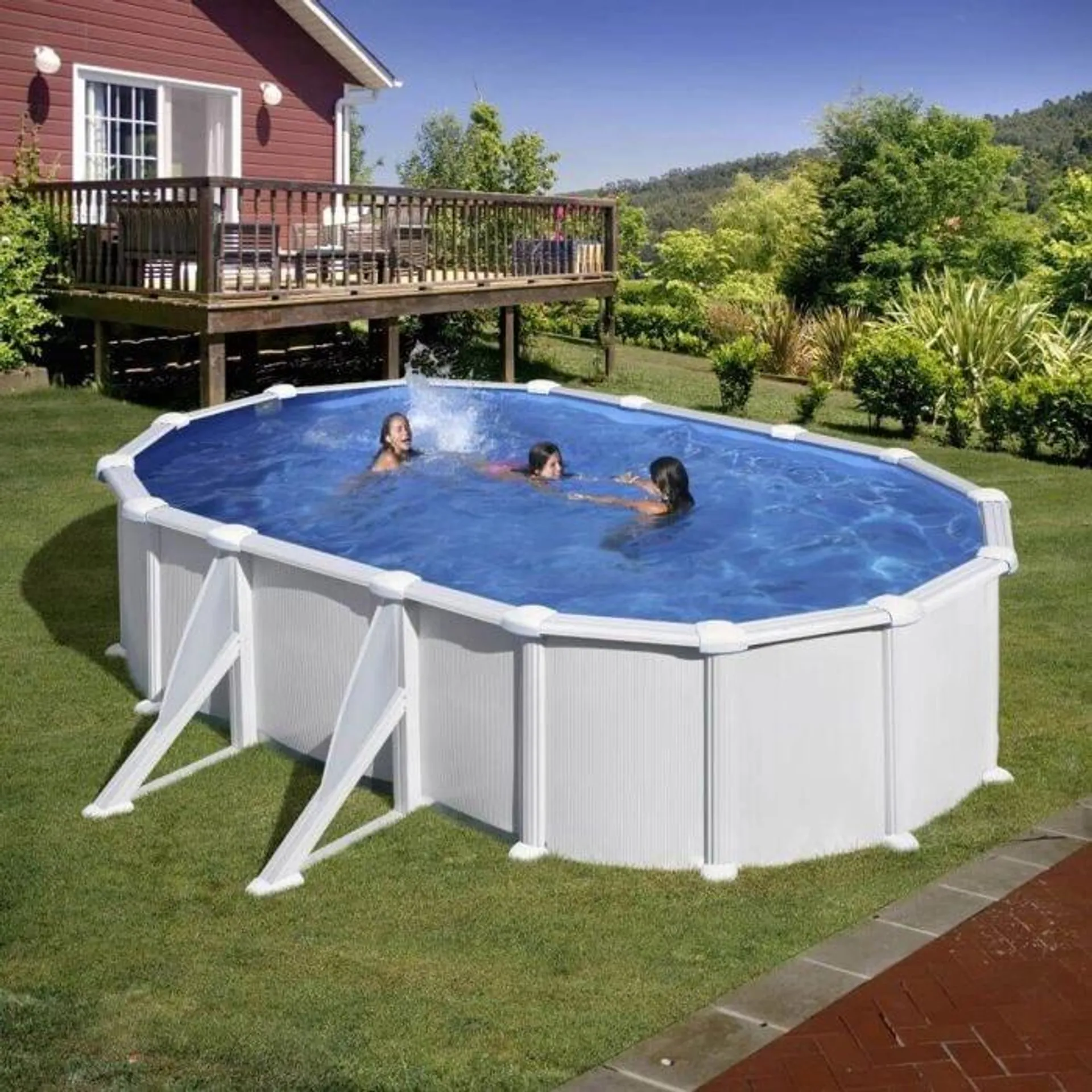 Piscine hors-sol acier 5,27 x 3,27 x 1,32 m Gre