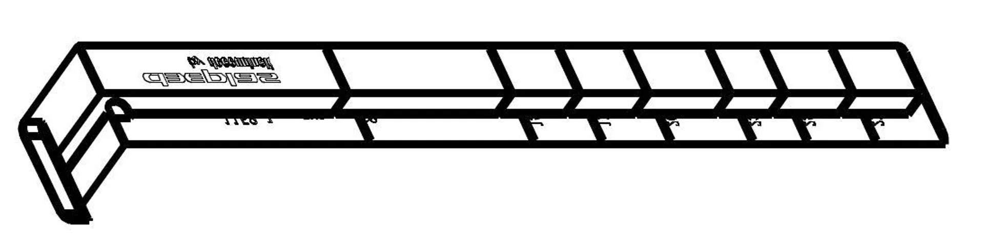 Raccord droit pour planche équerre - PVC Blanc - 300 mm - Deceuninck