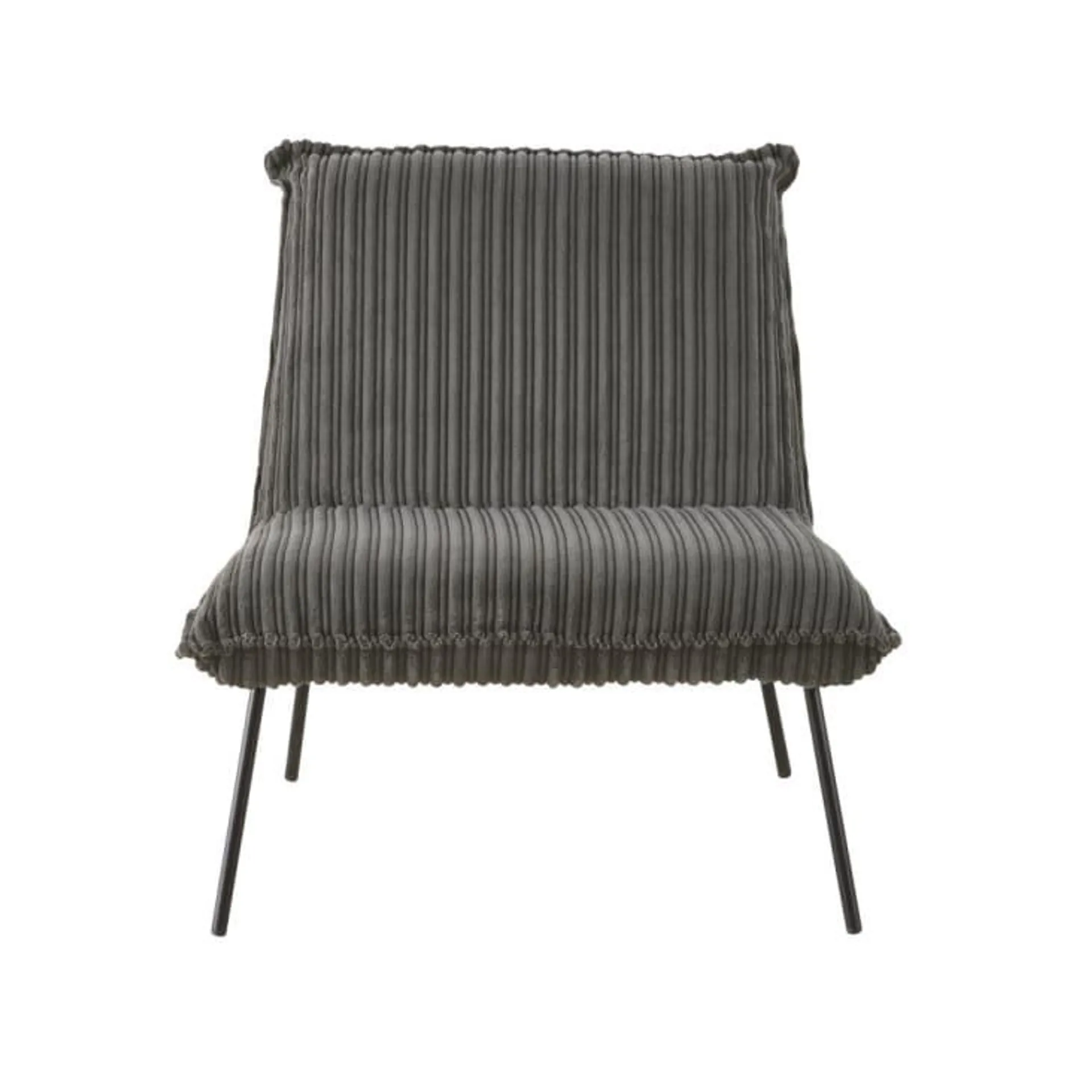 Sillón de pana gris