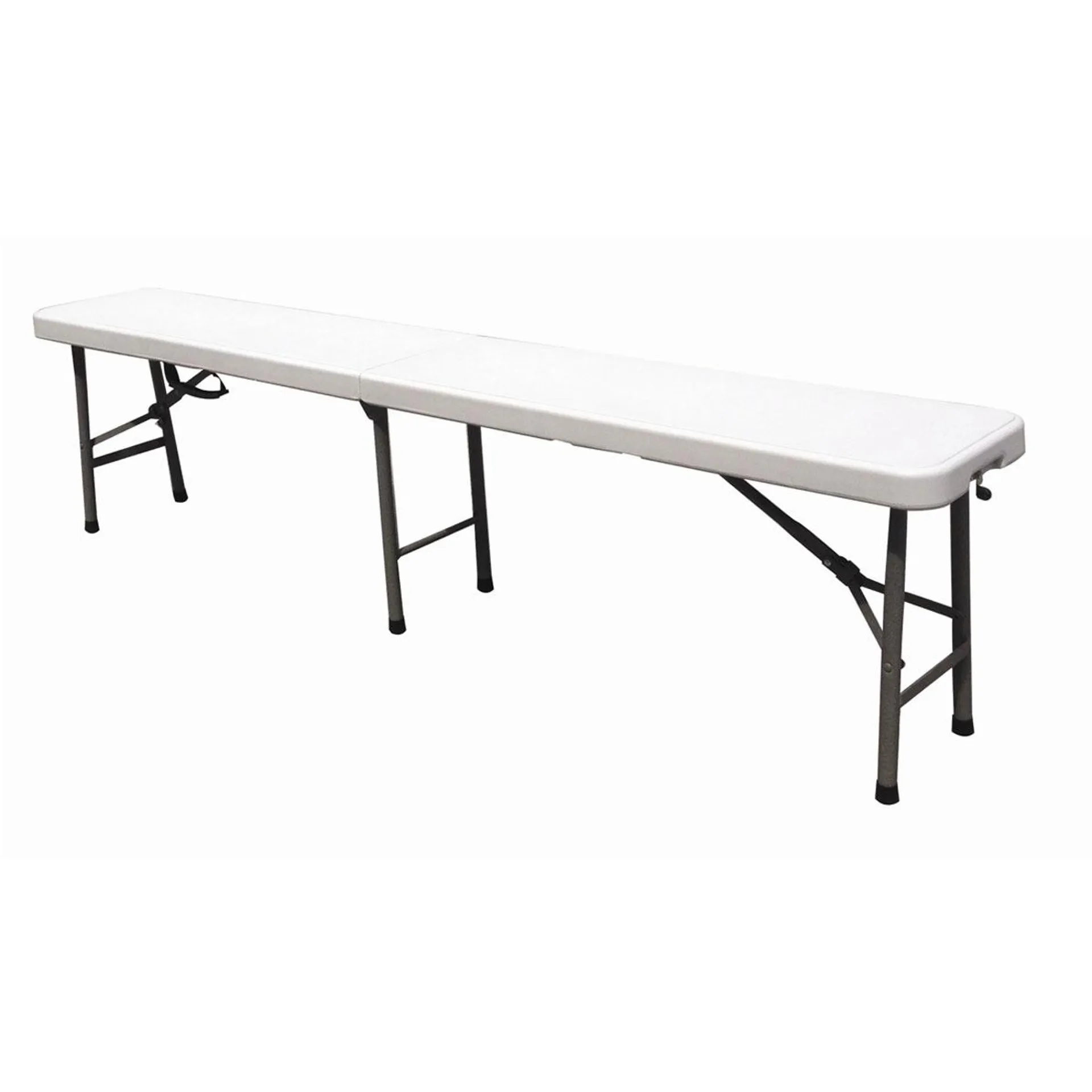 Banc de jardin pliable - 183 x 28 x H 43 cm - blanc