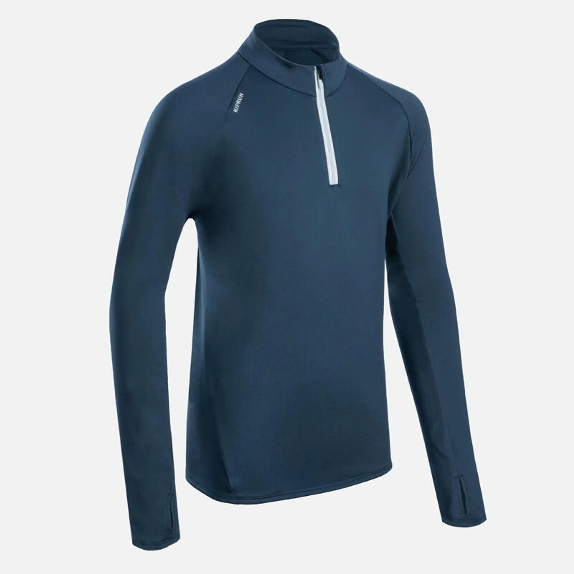 Maglia running bambino WARM 100 blu