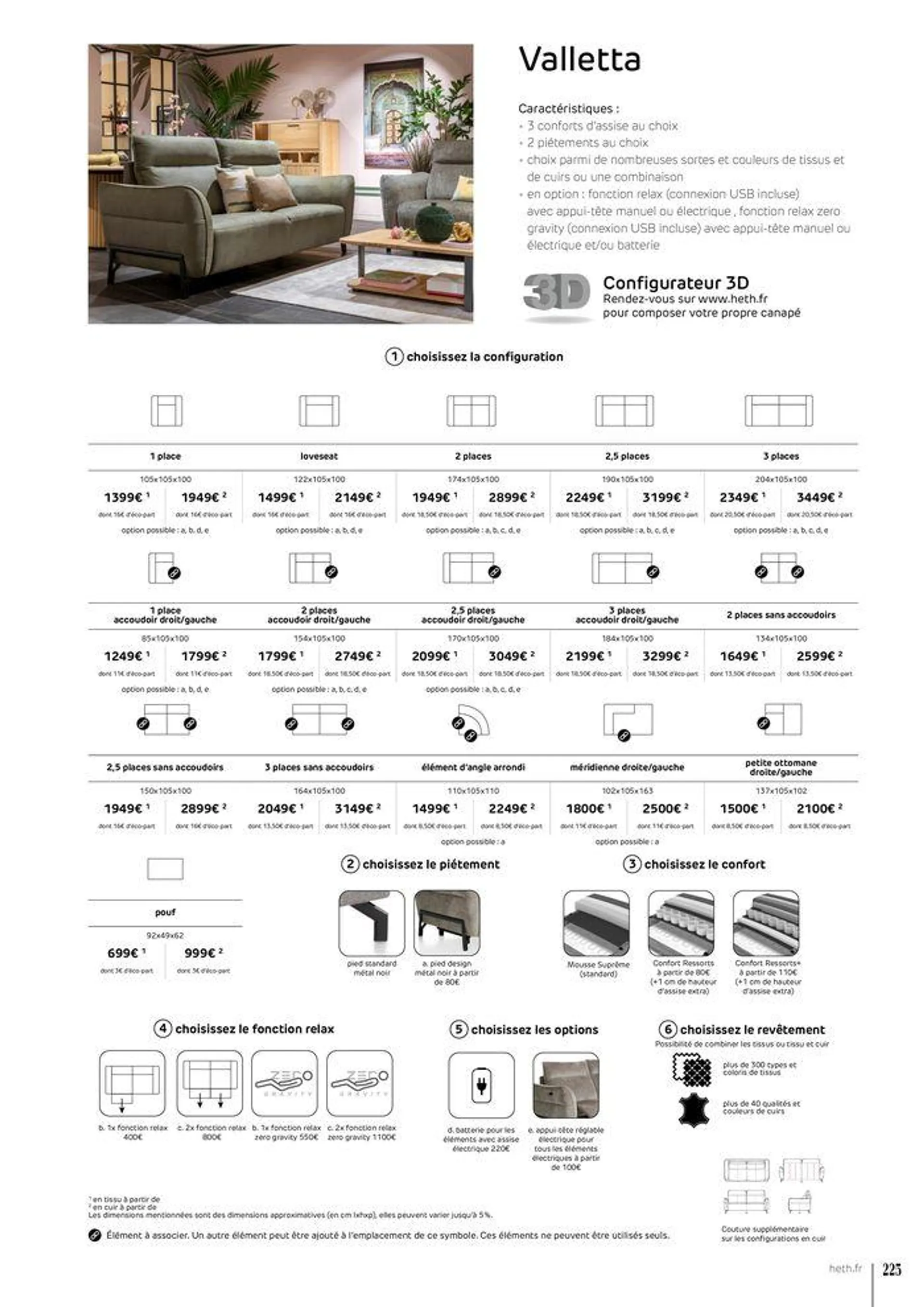 FAUTEUILS ET CANAPÉS  du 15 février au 30 novembre 2024 - Catalogue page 225