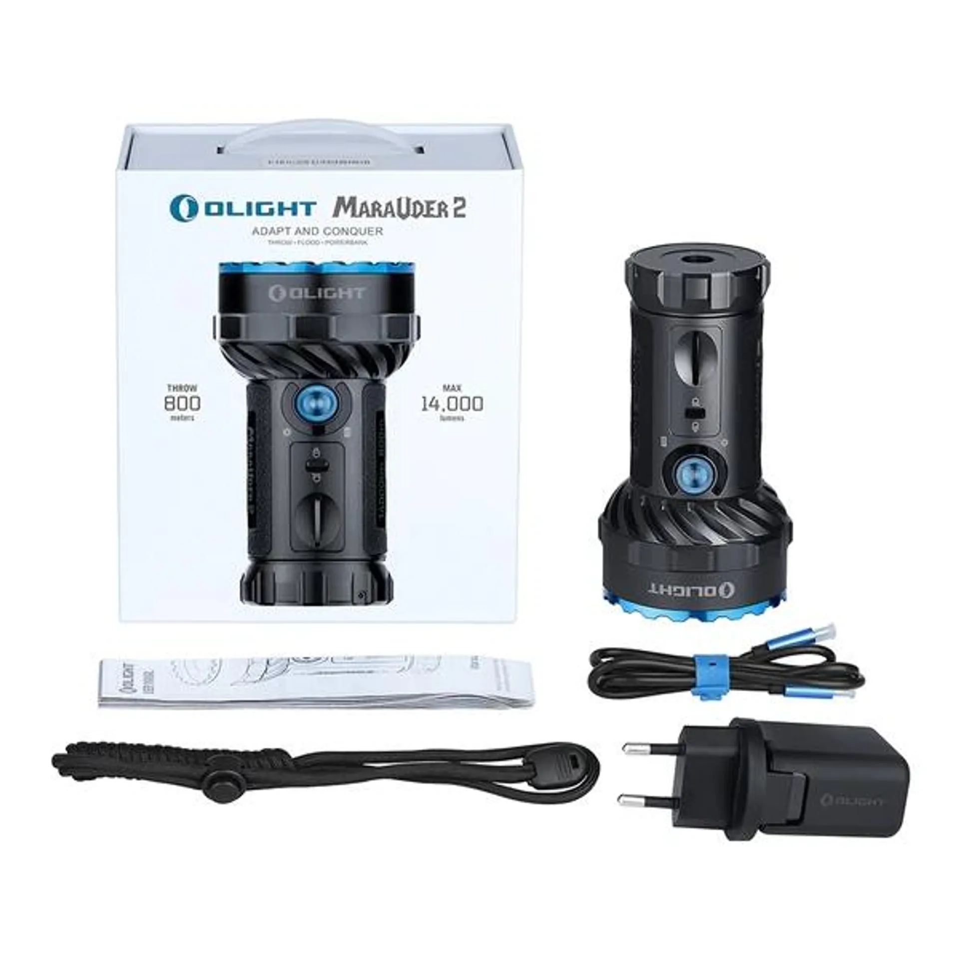 Olight Marauder 2 | Lampe torche puissante rechargeable 14000 lumens