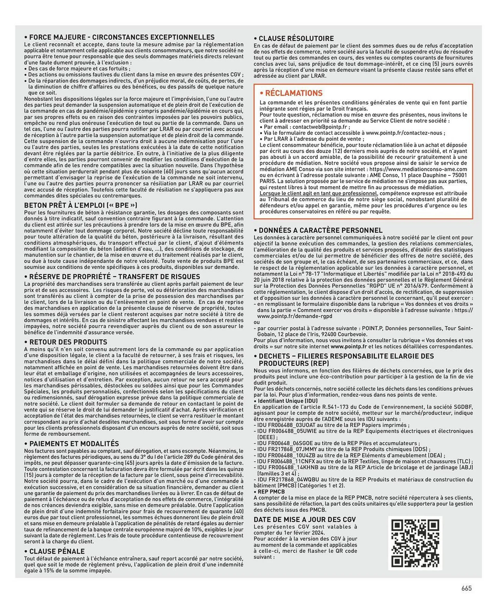 Catalogue Point P du 5 avril au 31 décembre 2024 - Catalogue page 665