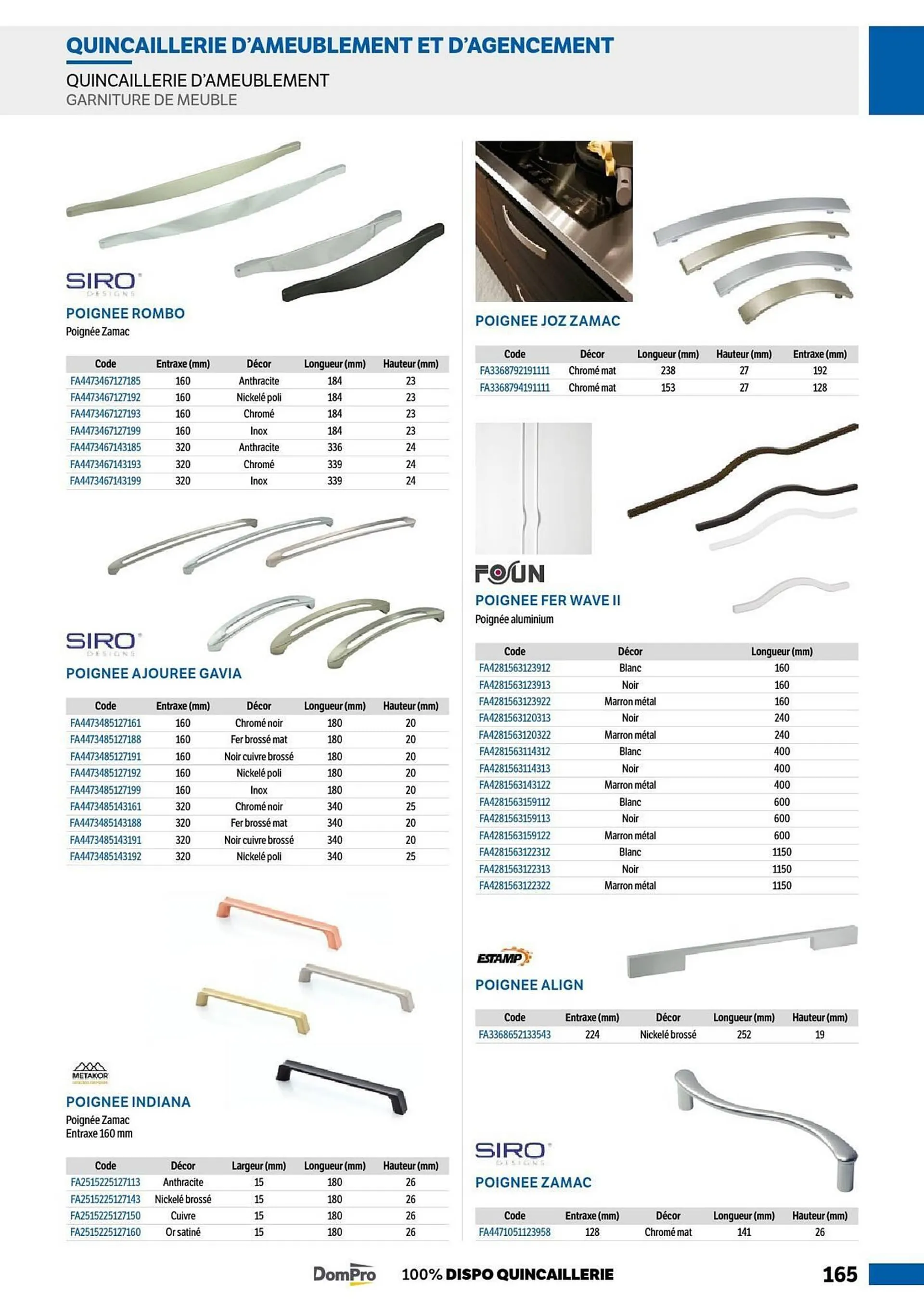 Catalogue DomPro du 8 juillet au 4 janvier 2025 - Catalogue page 165