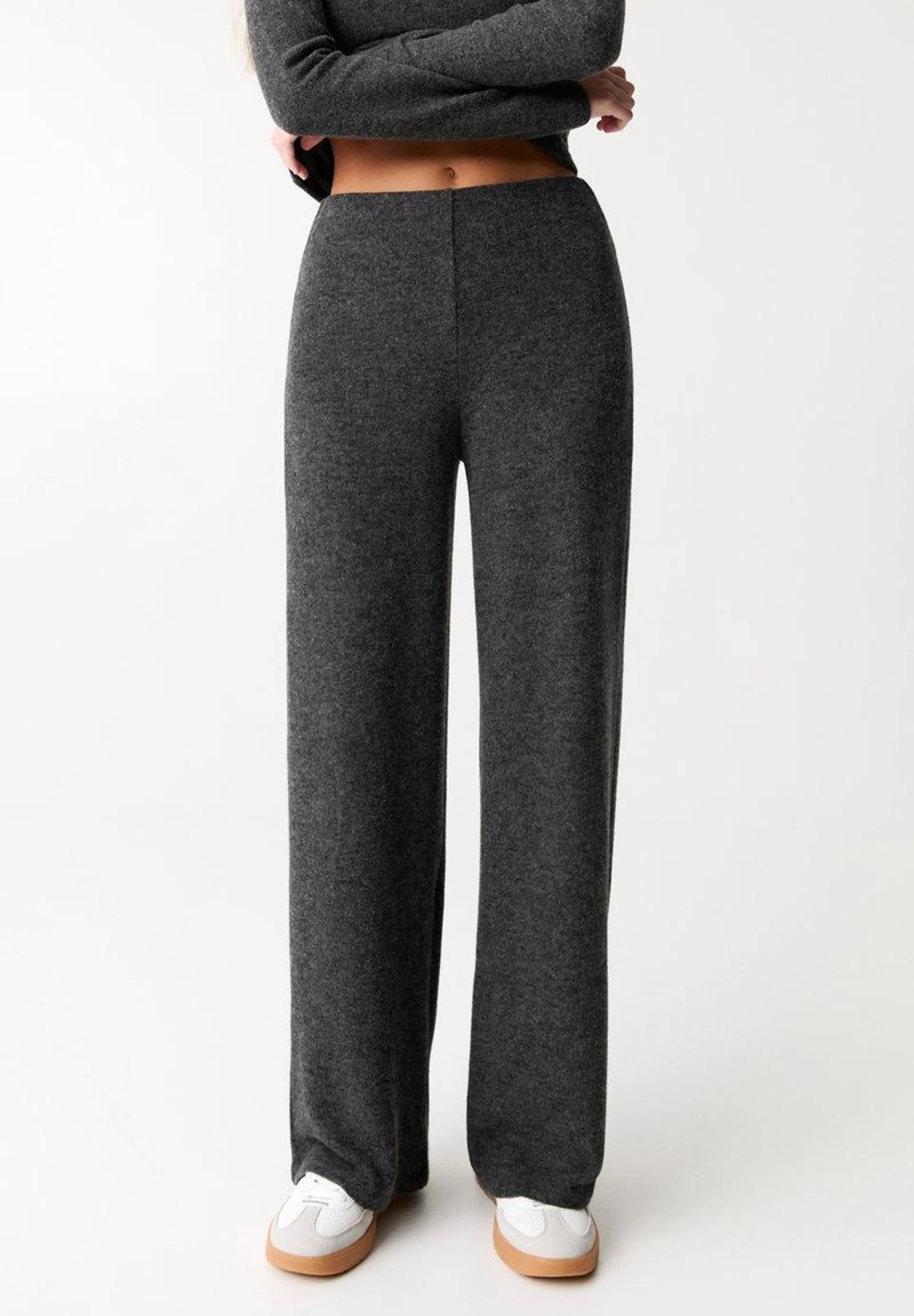 WIDE - Pantalon classique - dark grey